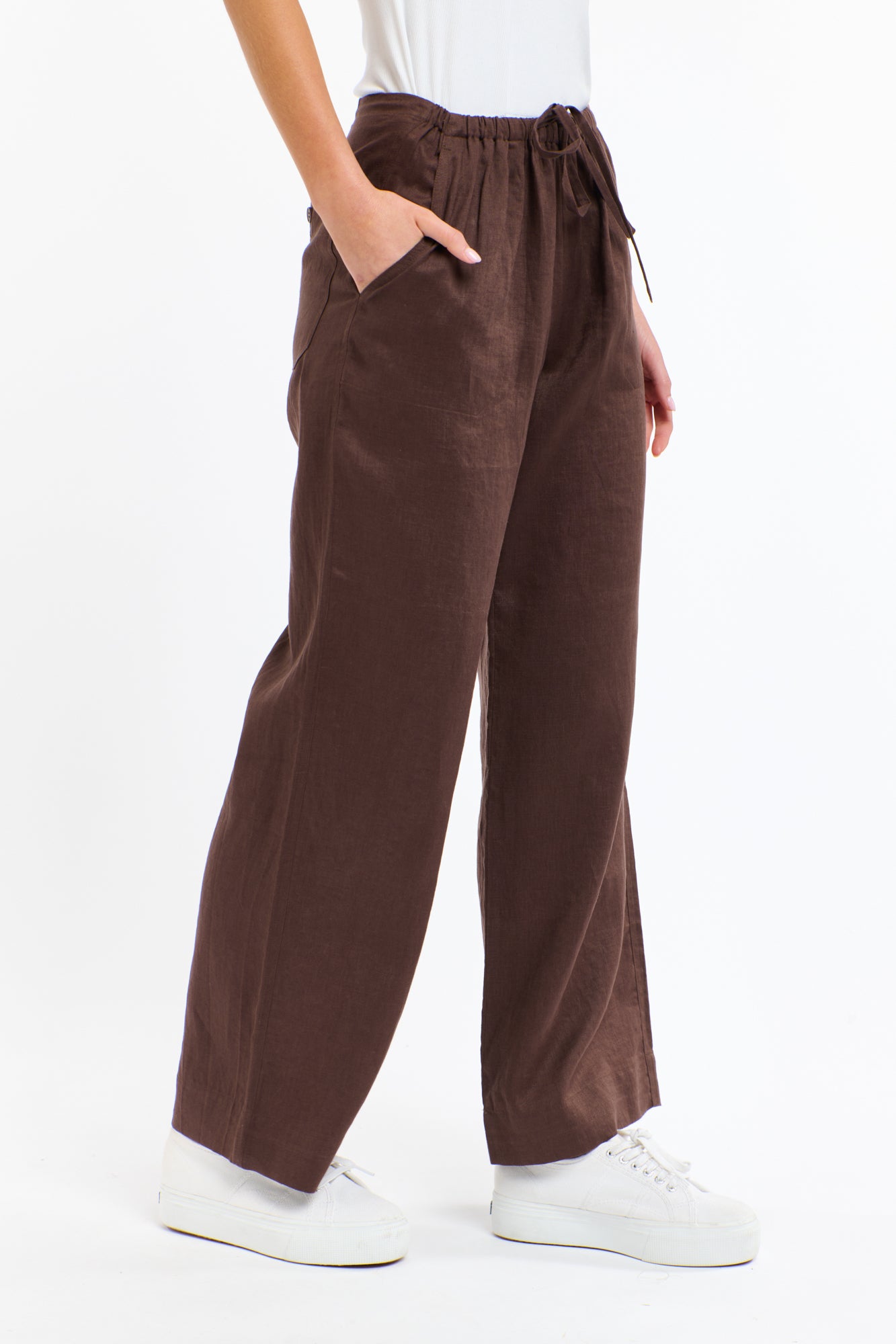 PERRY LINEN DRAWCORD PANT