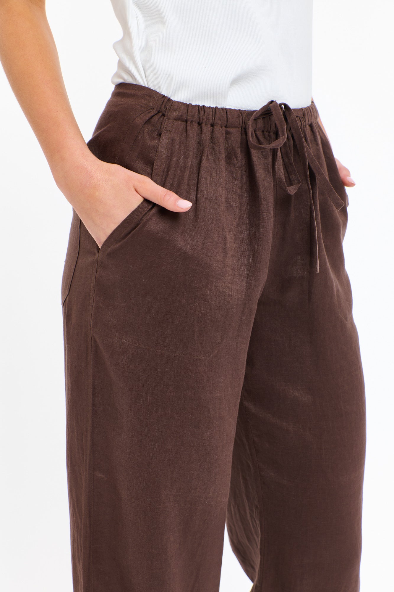 PERRY LINEN DRAWCORD PANT