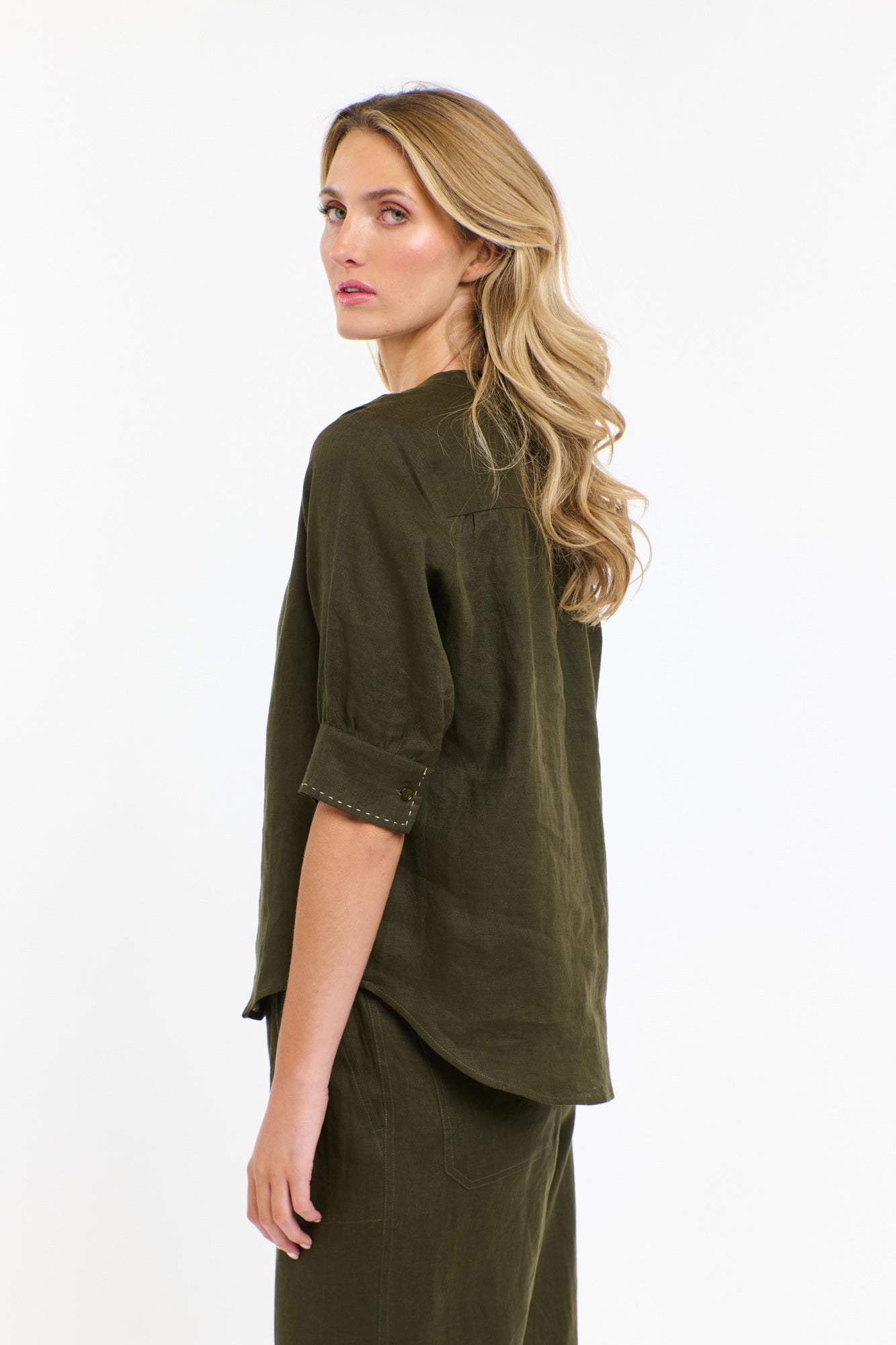 BRADLEY LINEN STITCH TOP