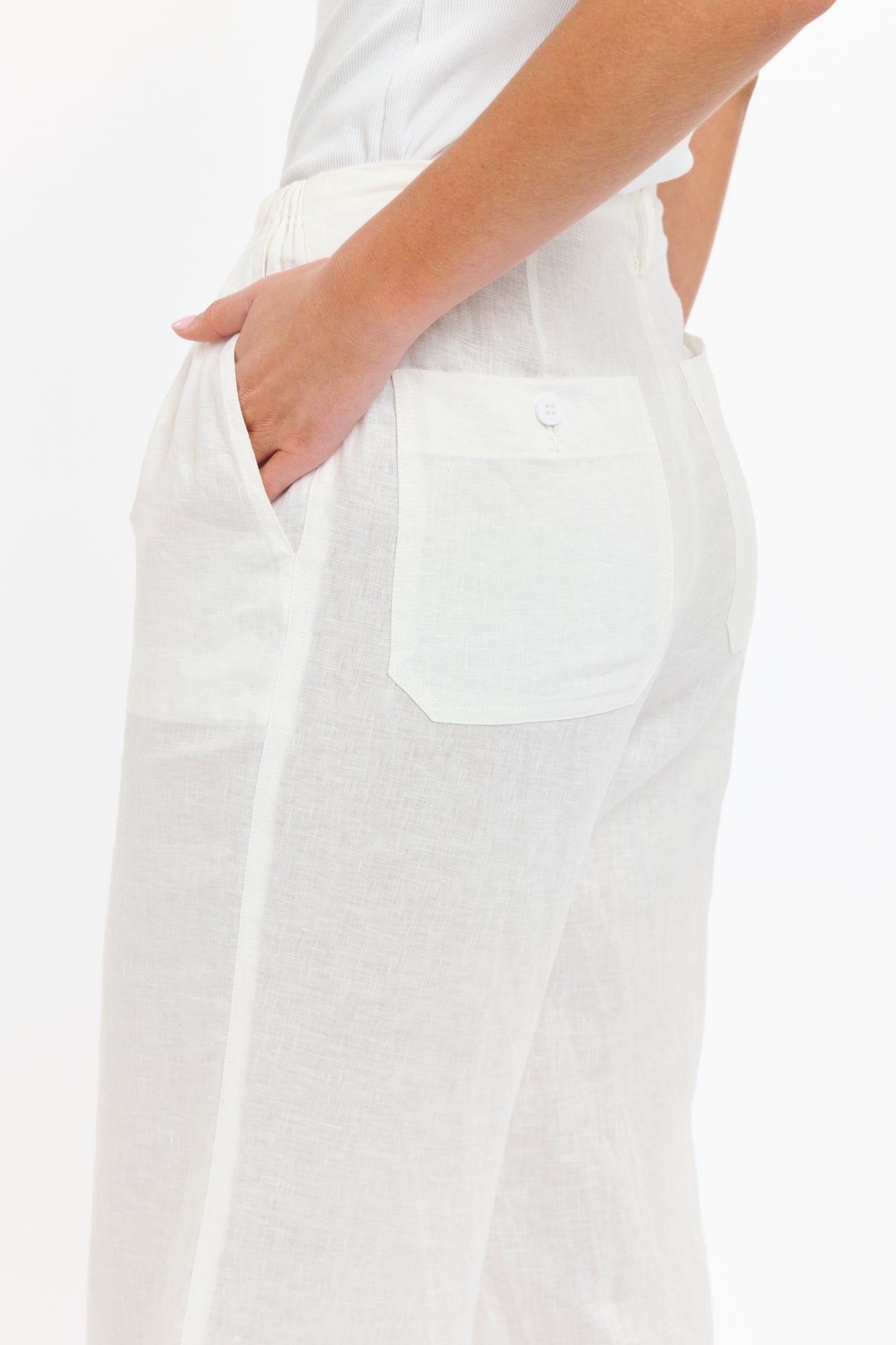 PERRY LINEN DRAWCORD PANT