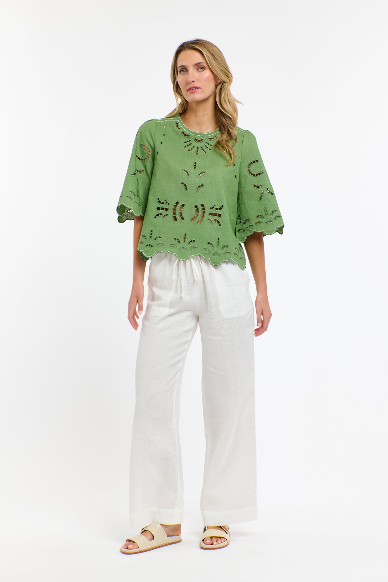 ANNIE EMBROIDERED TOP