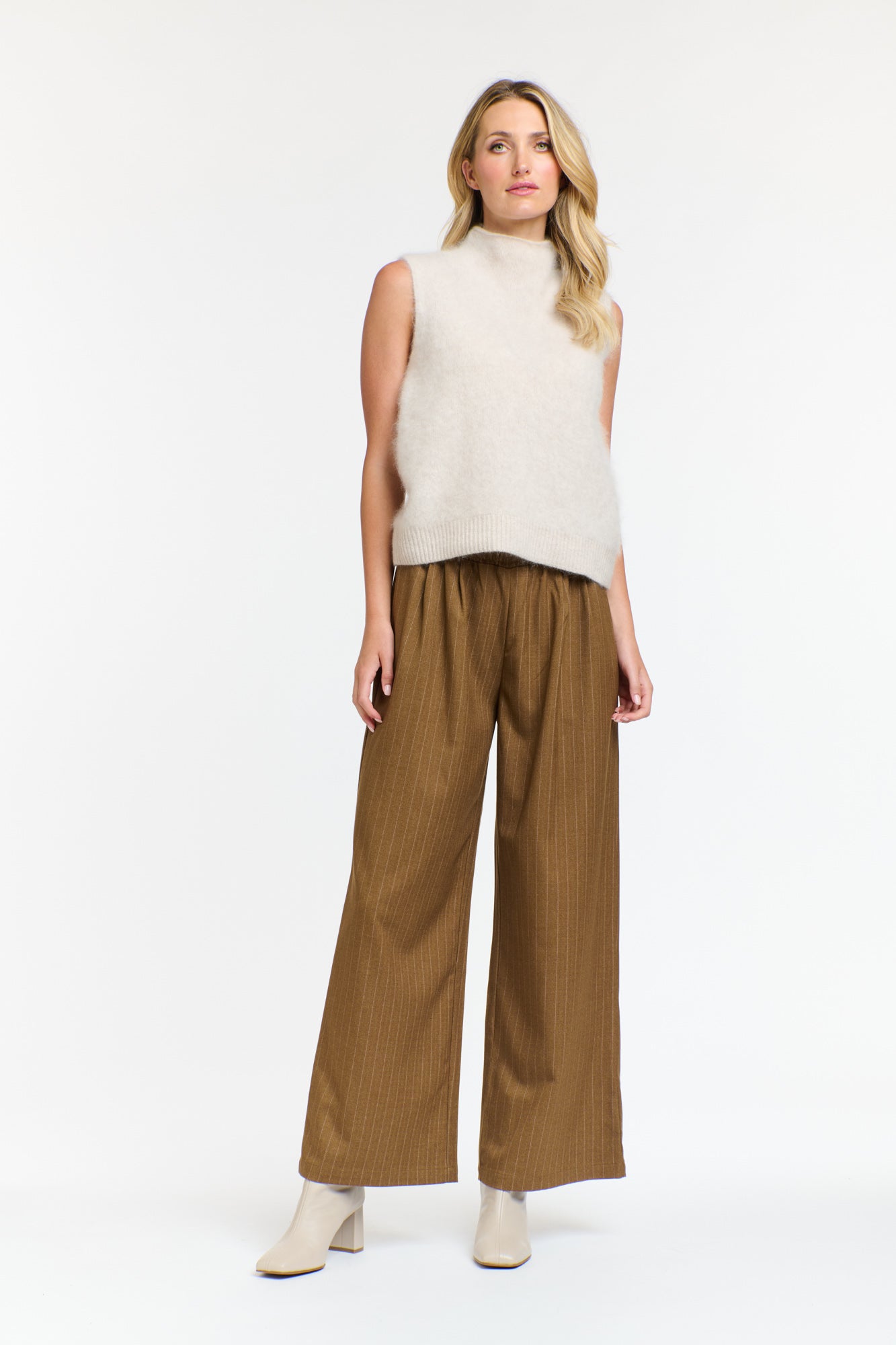 PINSTRIPE PANT BRANDY