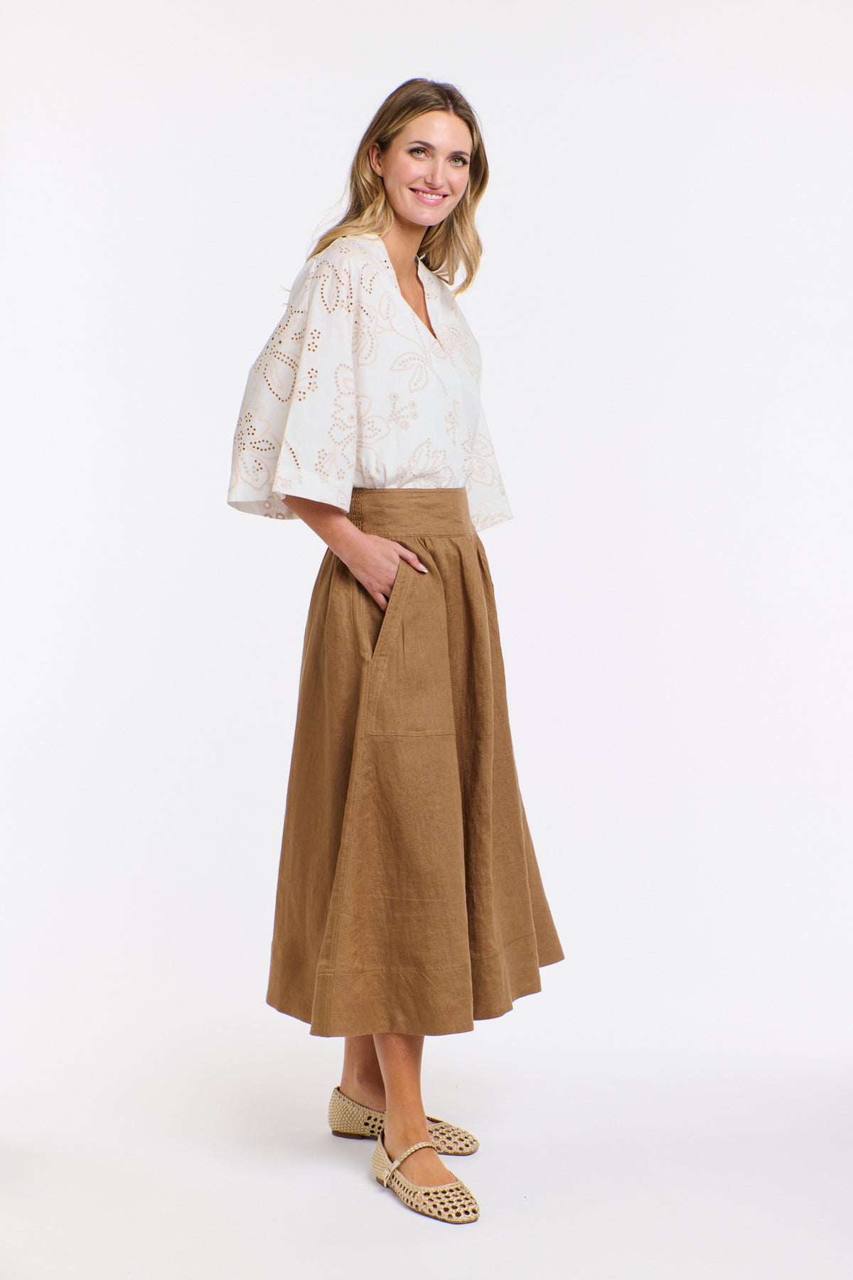 LANA WIDE SLEEVE TOP