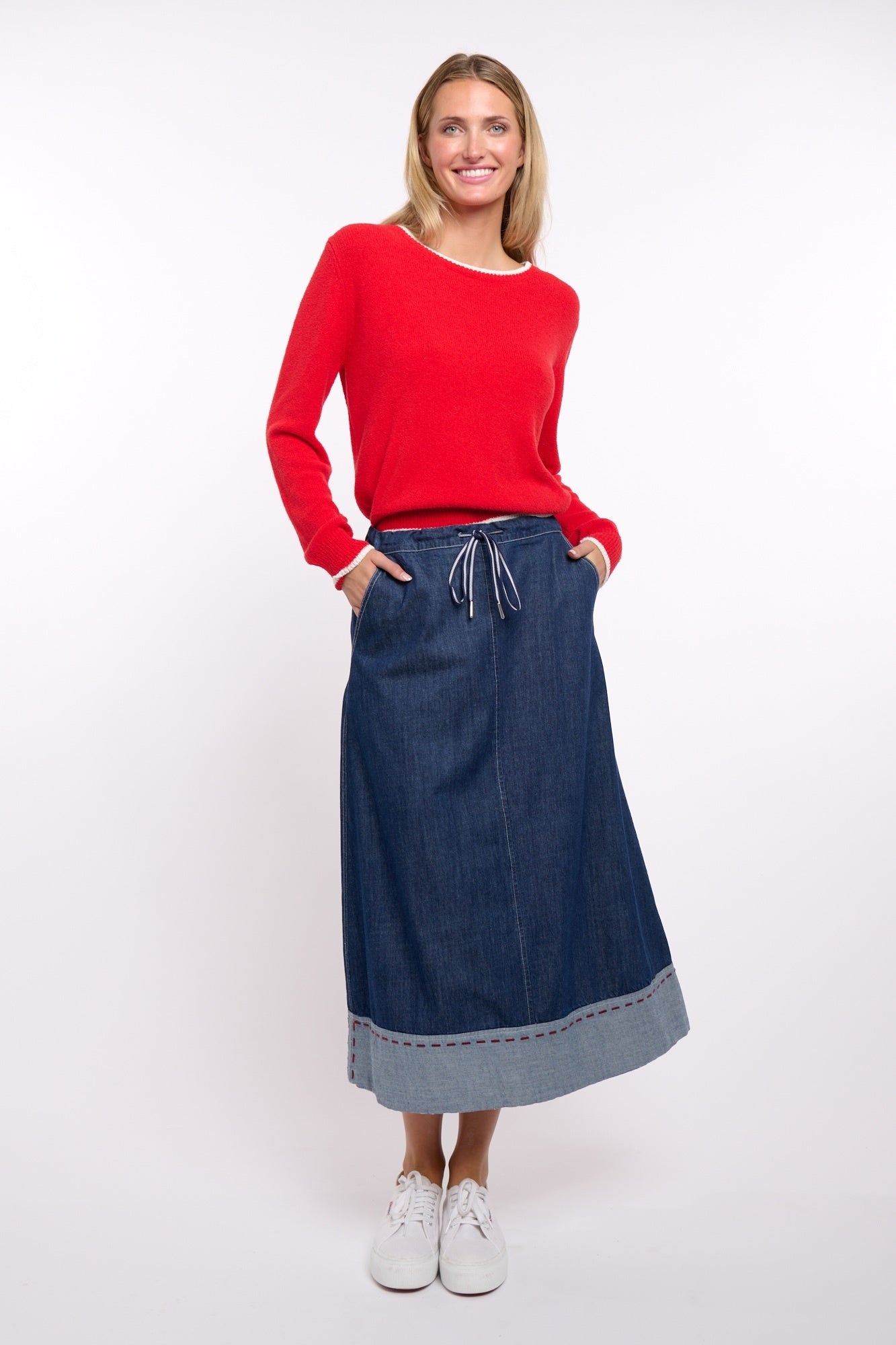 EASTON RED STITCH SKIRT