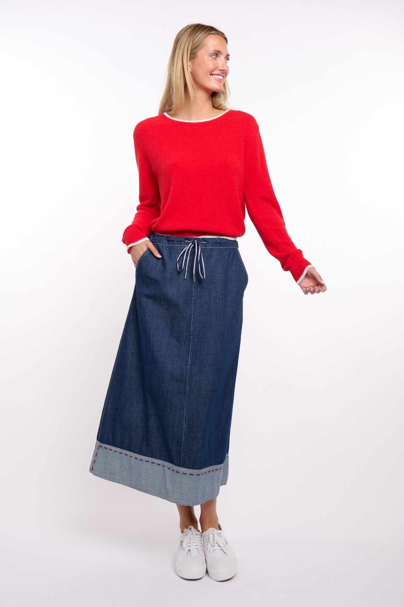 EASTON RED STITCH SKIRT