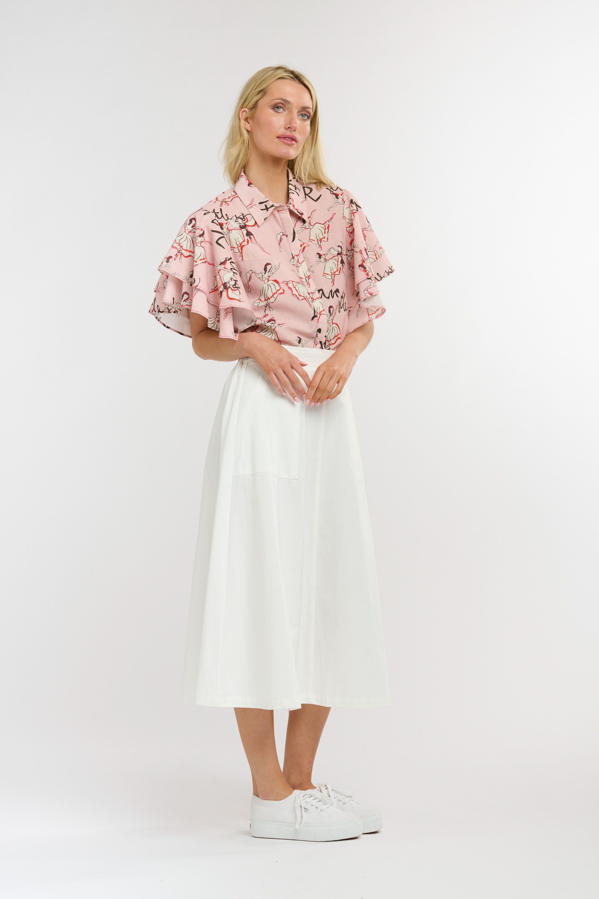 BLOOM SHIRT BALLET PINK PRINT