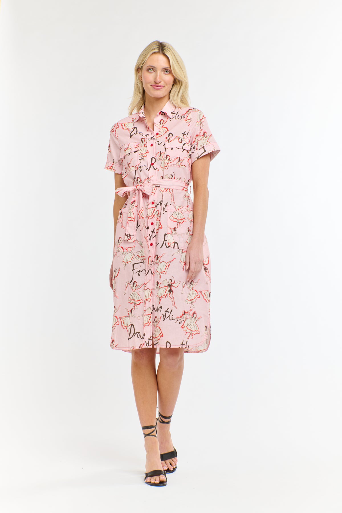 MARLO POCKET SHIRTDRESS BALLET PINK
