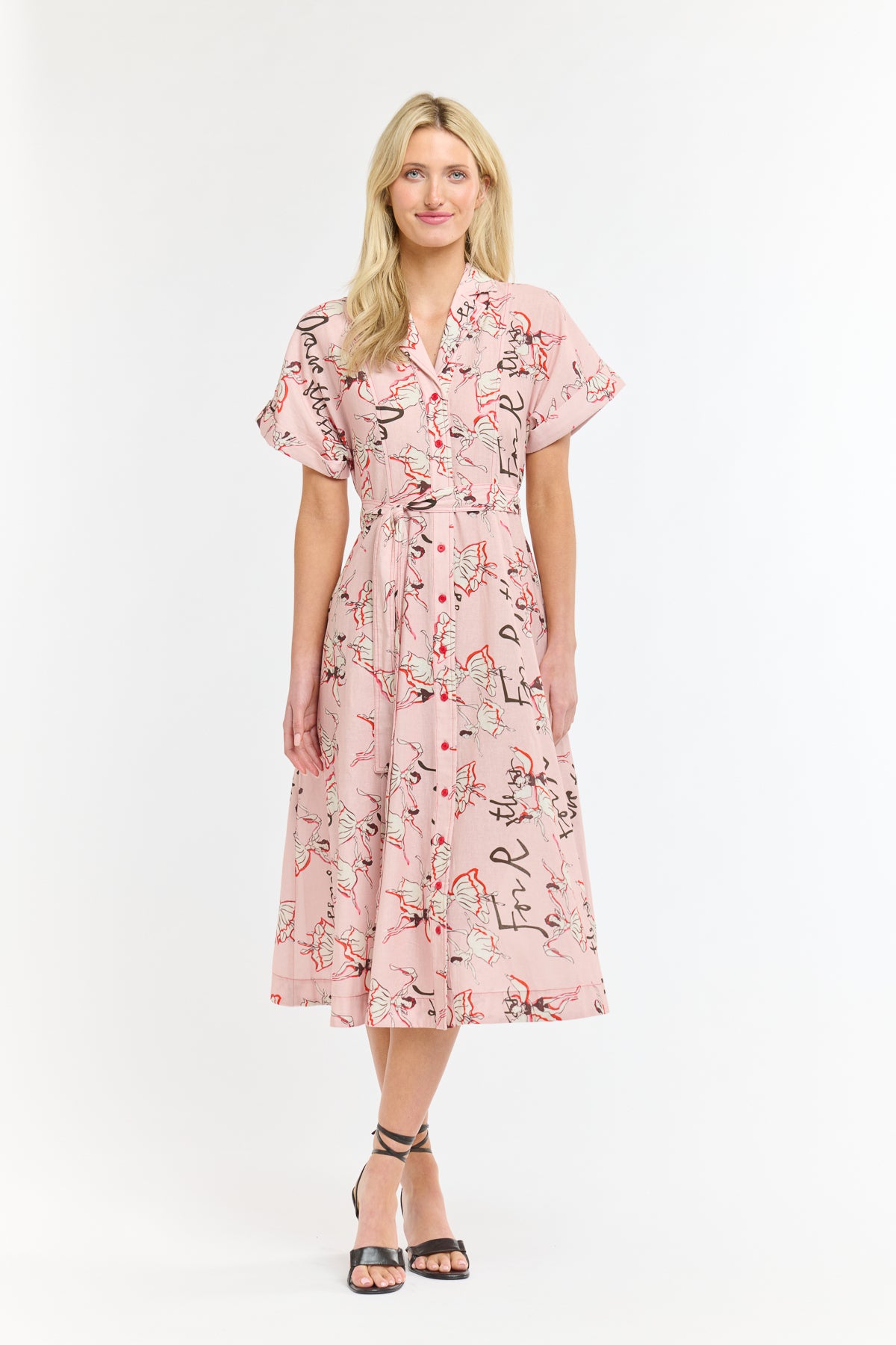 Ballet pink short sleeve dress by 365 Days