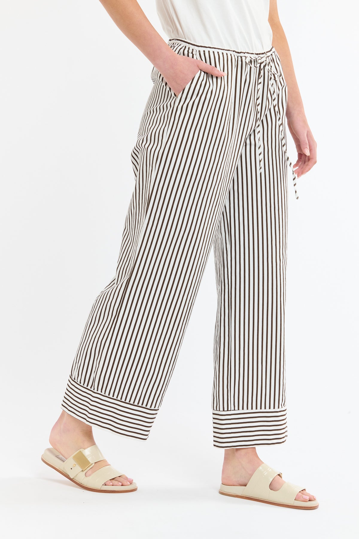 HARRISON STRIPE PANT COCOA STRIPE