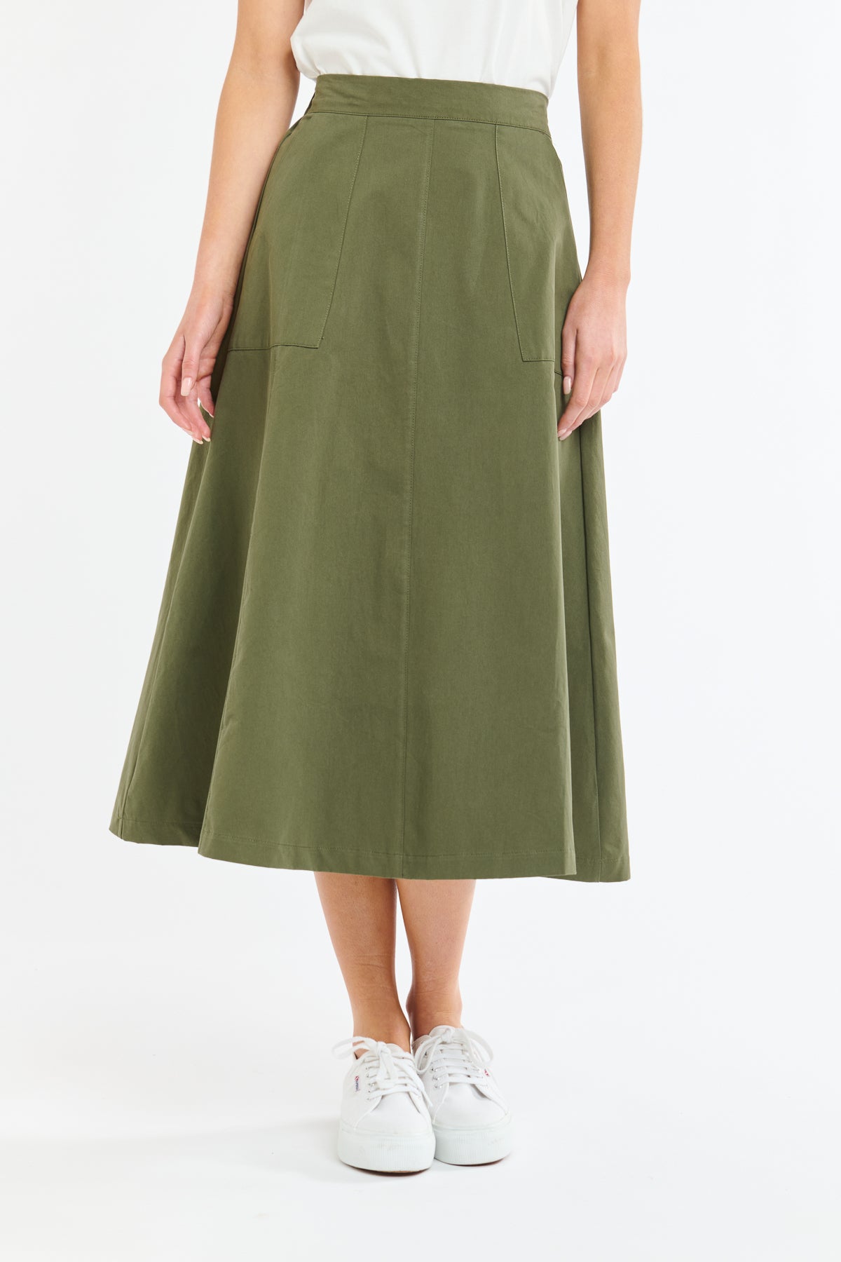 MELODY A-LINE SKIRT KHAKI