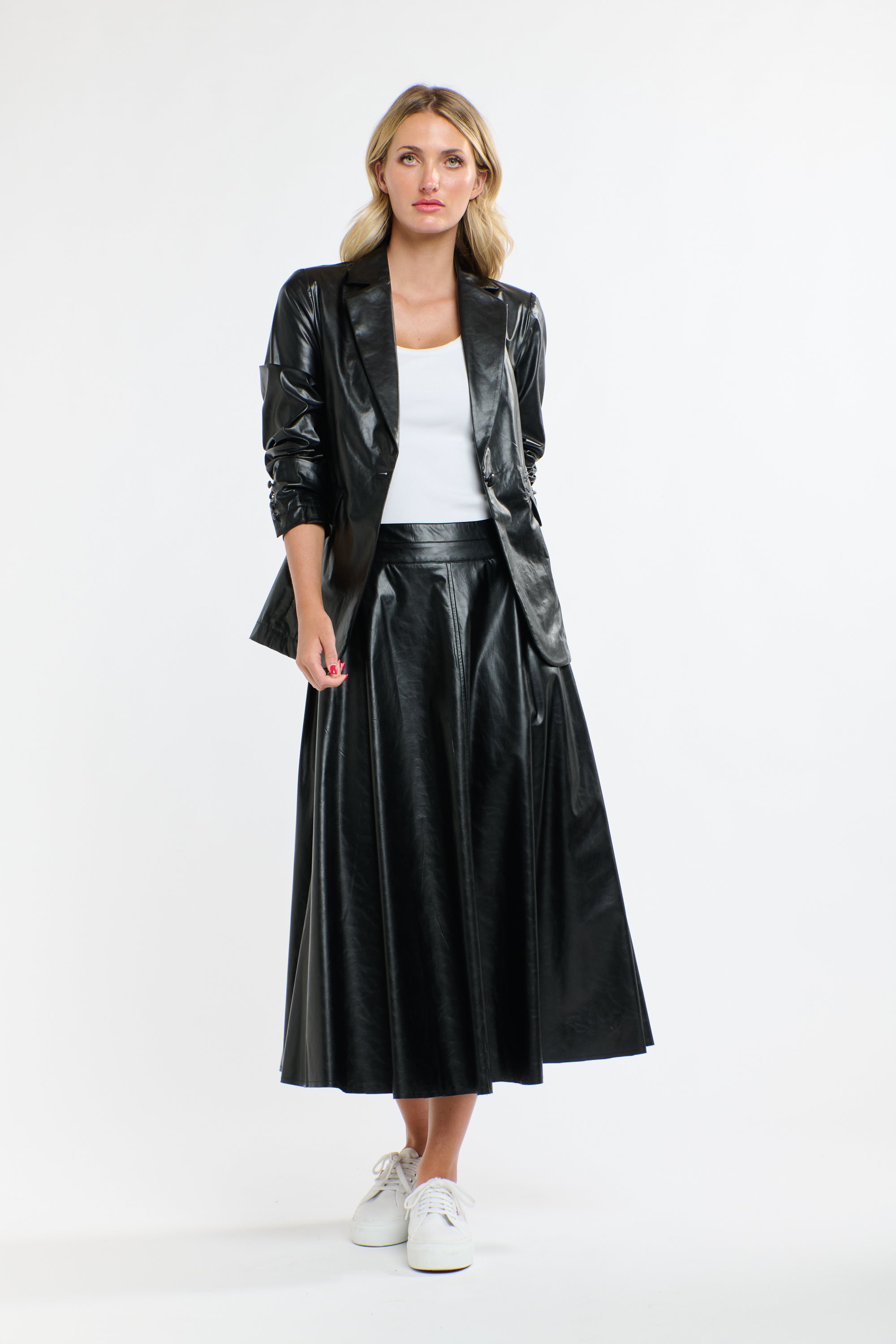 PU BLAZER BLACK