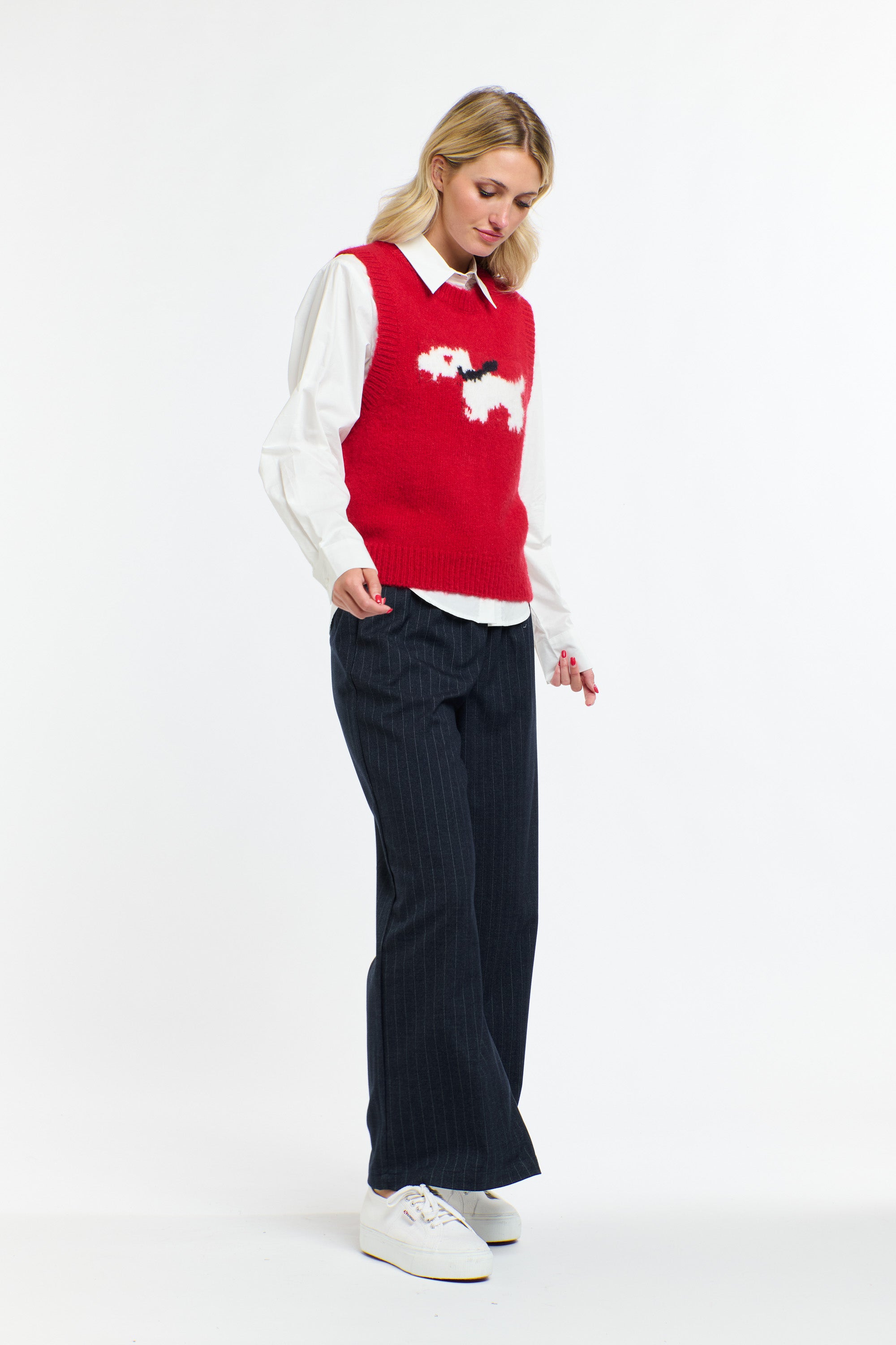 SCOTTY DOG VEST RED