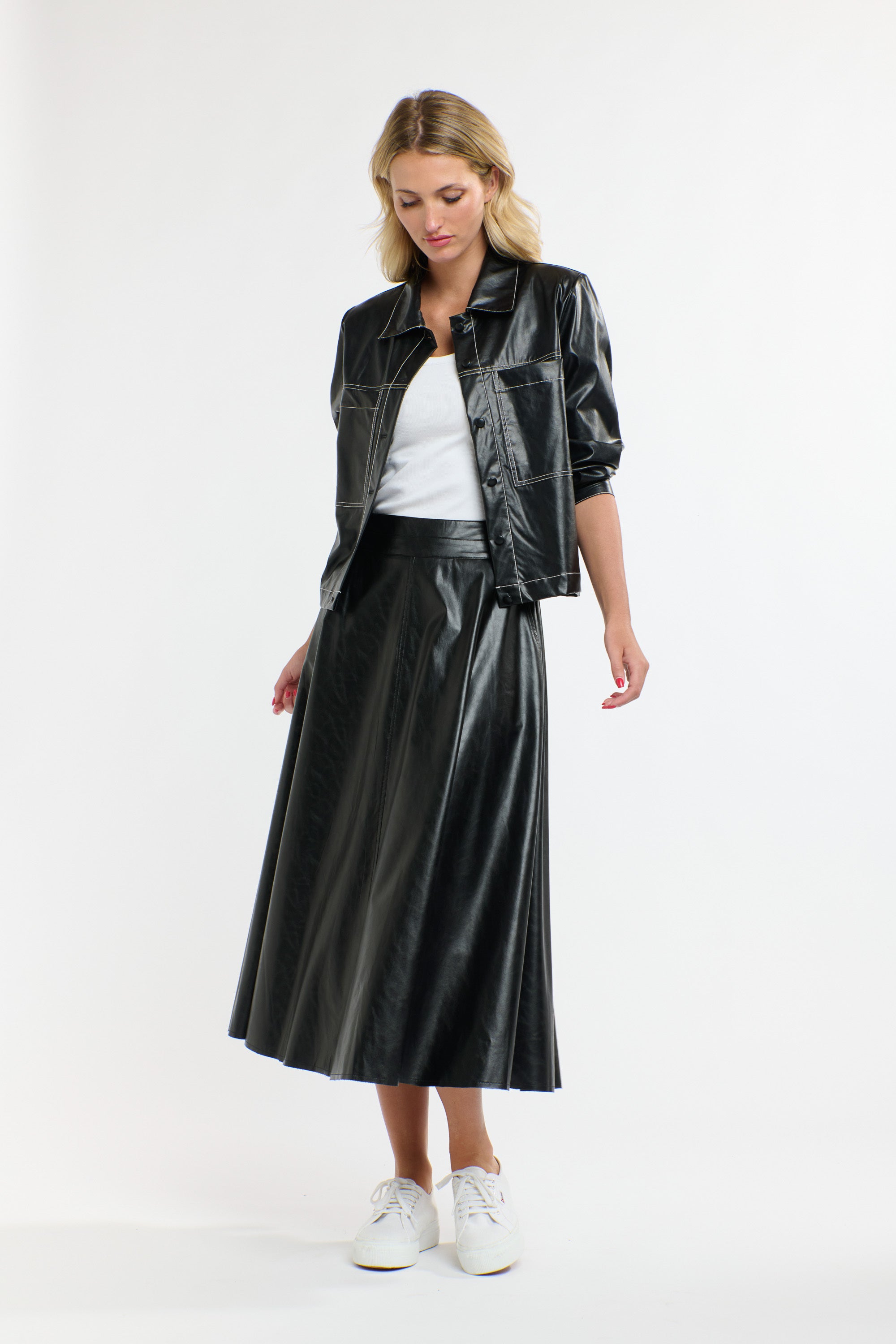 PU SHIRT BLACK