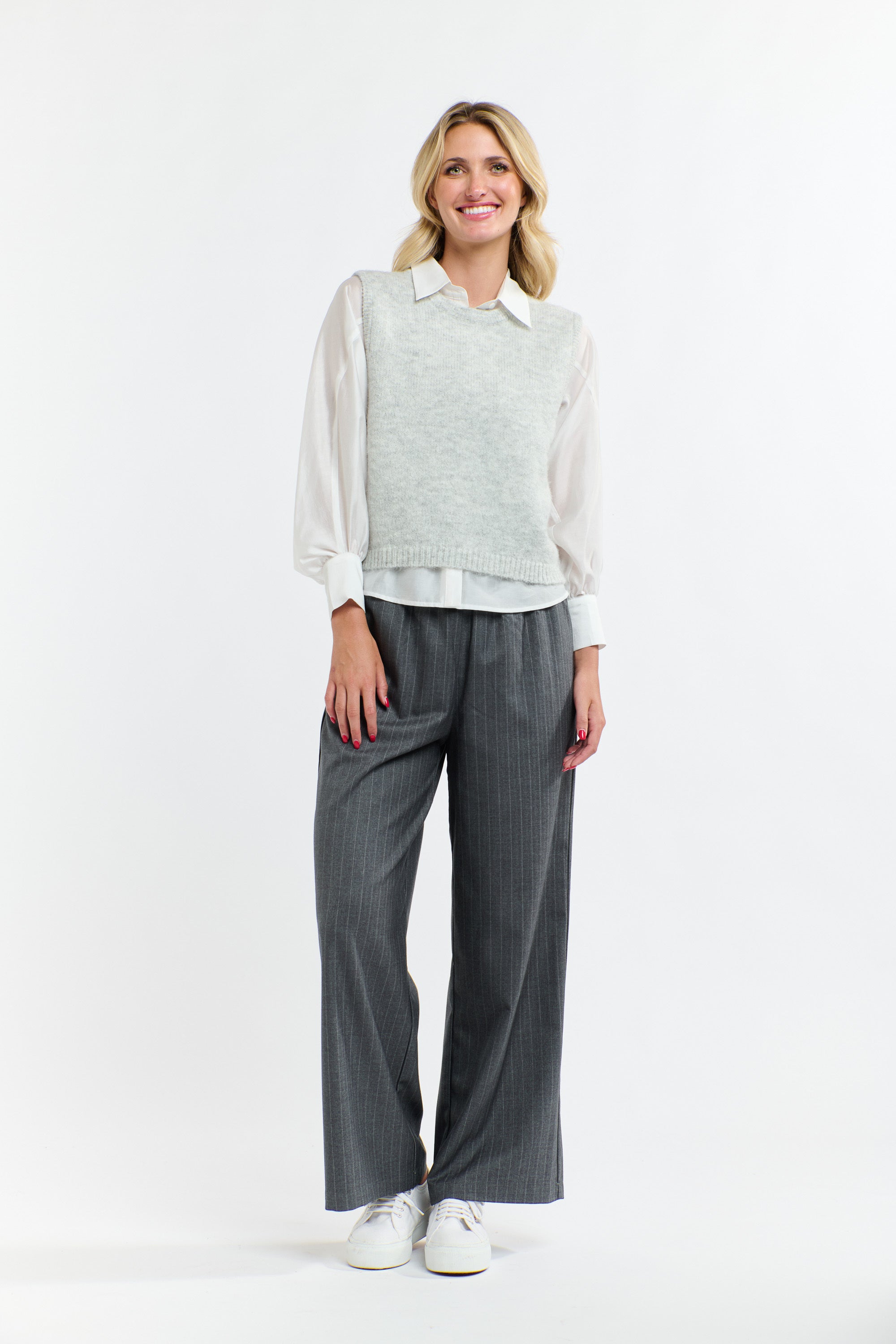 PIPPA WOOL VEST SILVER