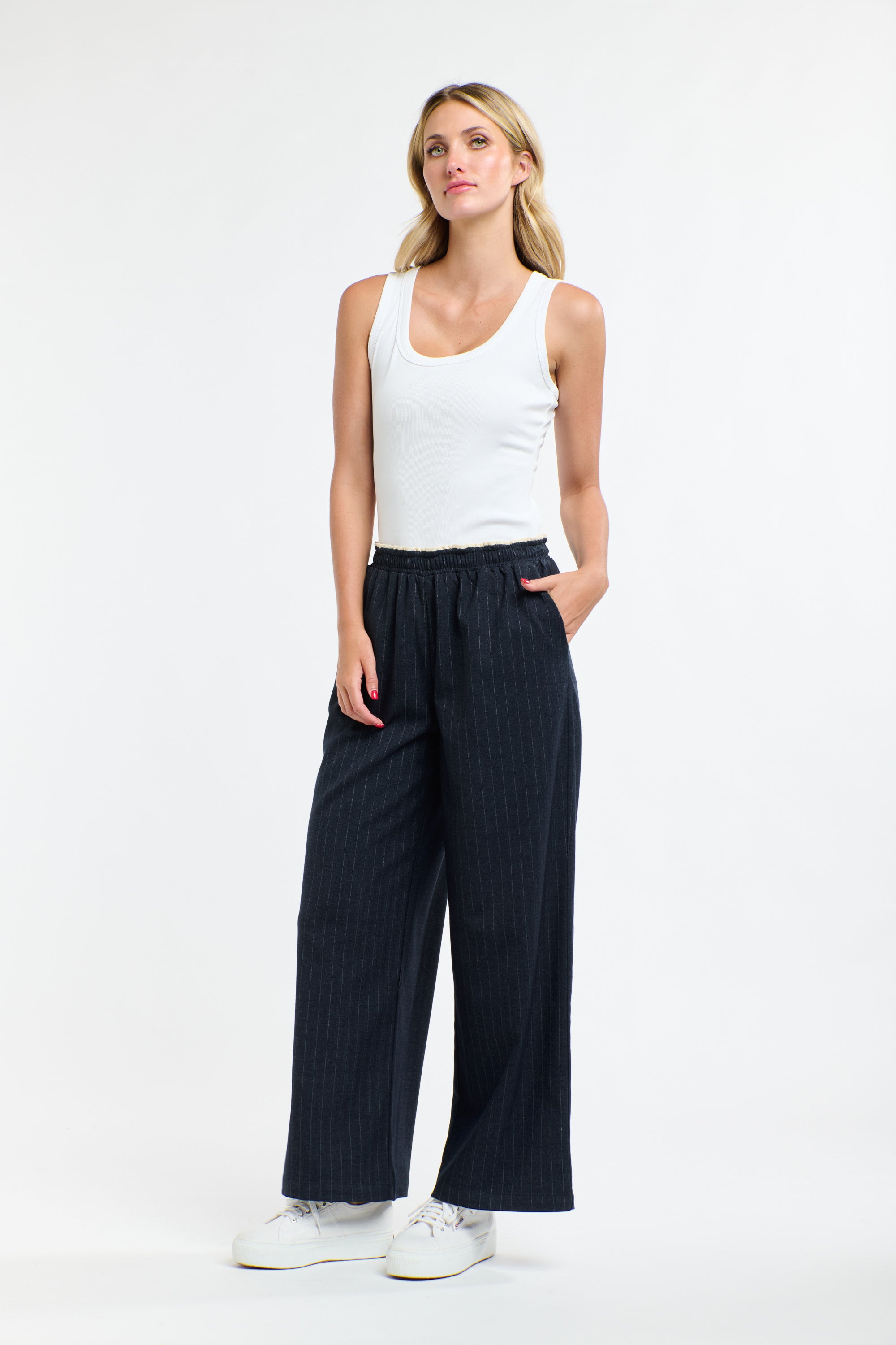 PINSTRIPE PANT DIPLOMATIC DENIM