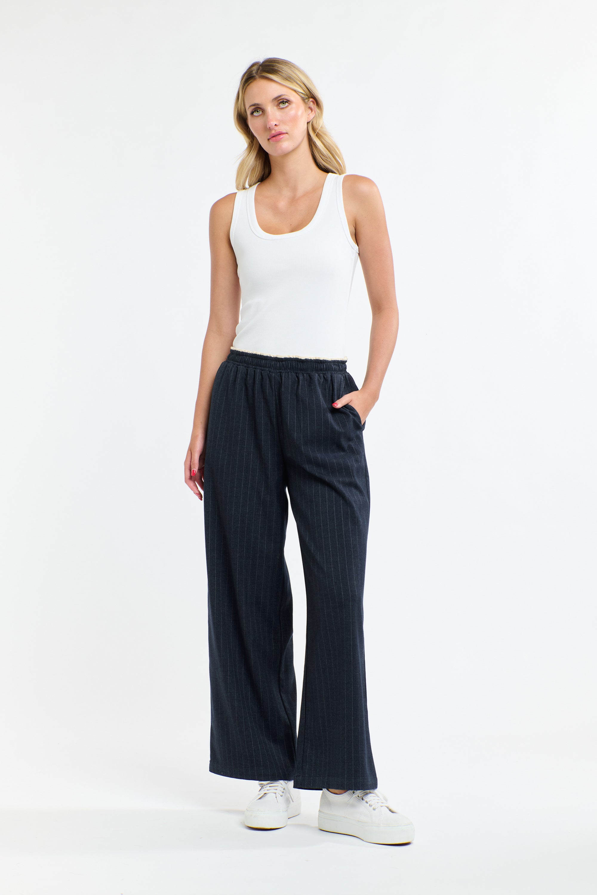 PINSTRIPE PANT DIPLOMATIC DENIM