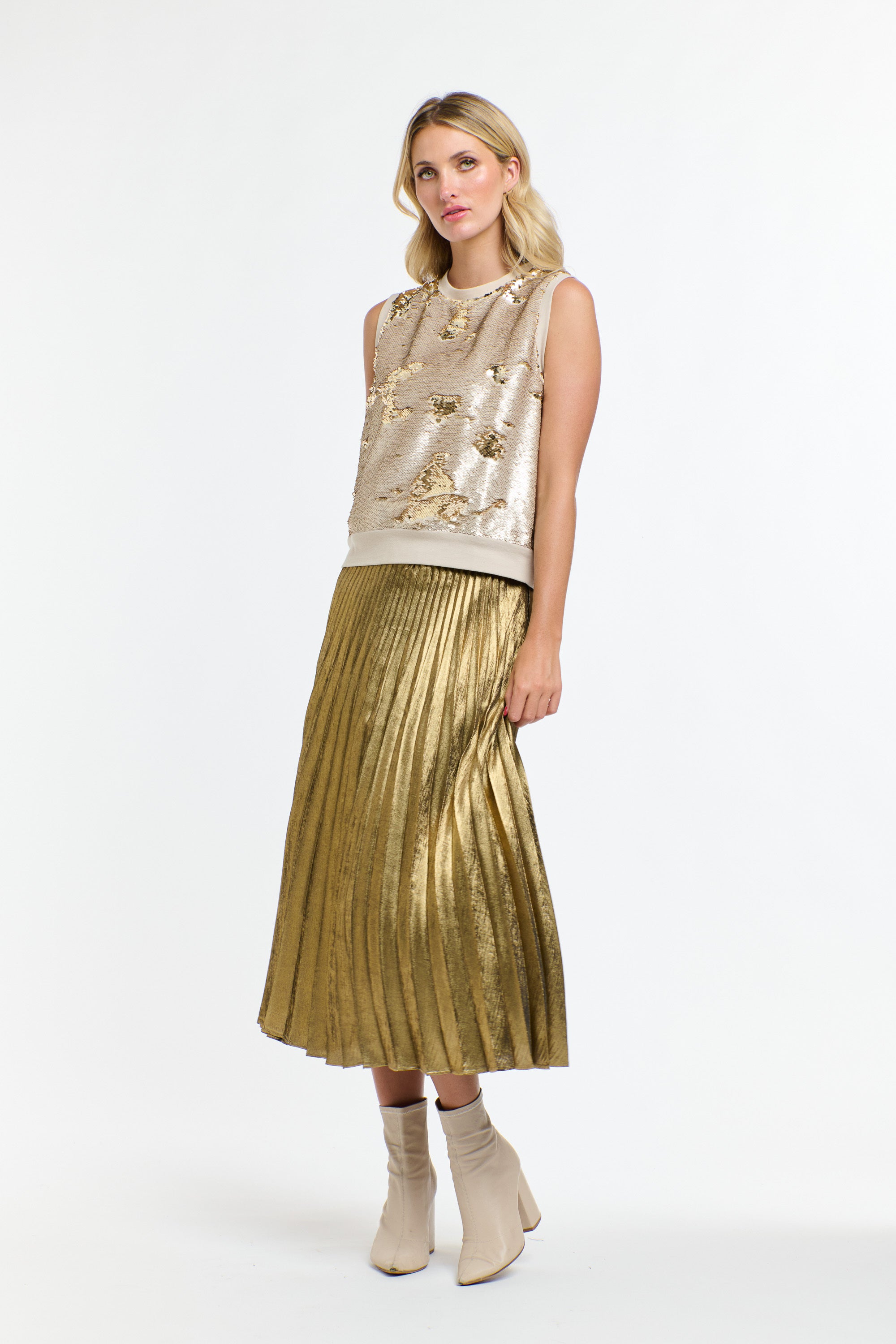 METALLIC SKIRT FOOL'S GOLD