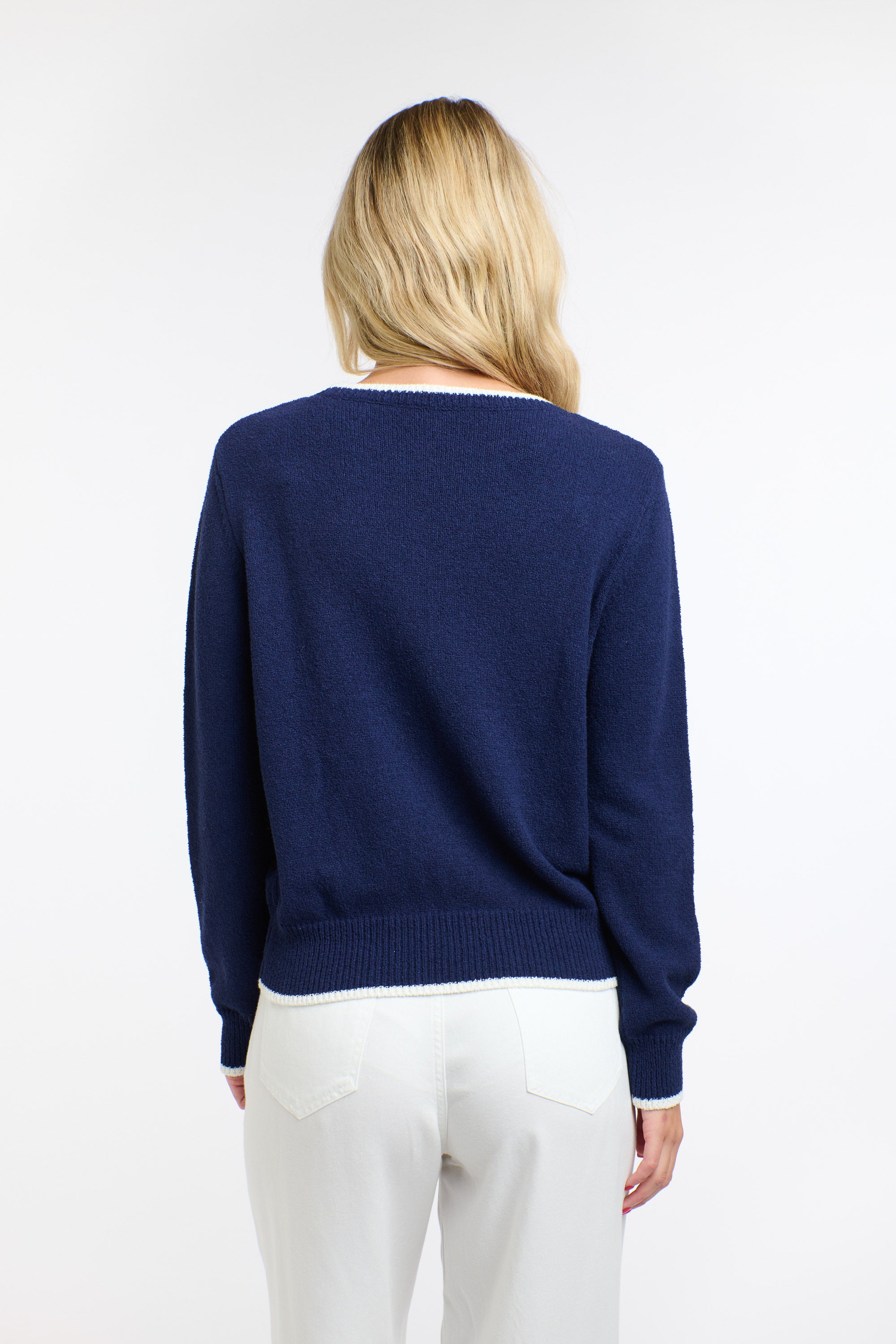 BAKER BOUCLE KNIT NAVY