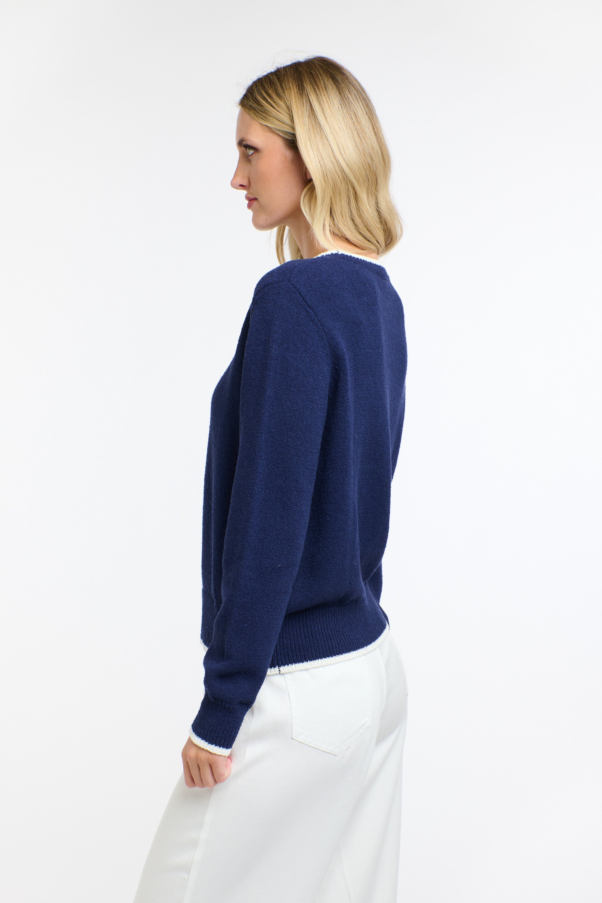 BAKER BOUCLE KNIT NAVY