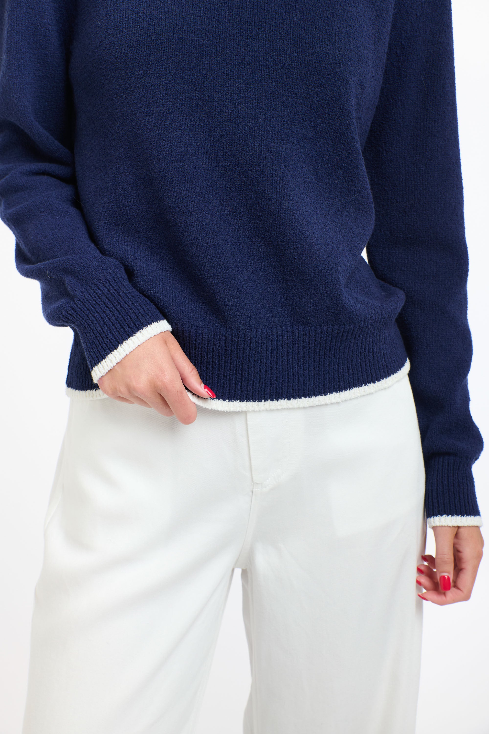 BAKER BOUCLE KNIT NAVY