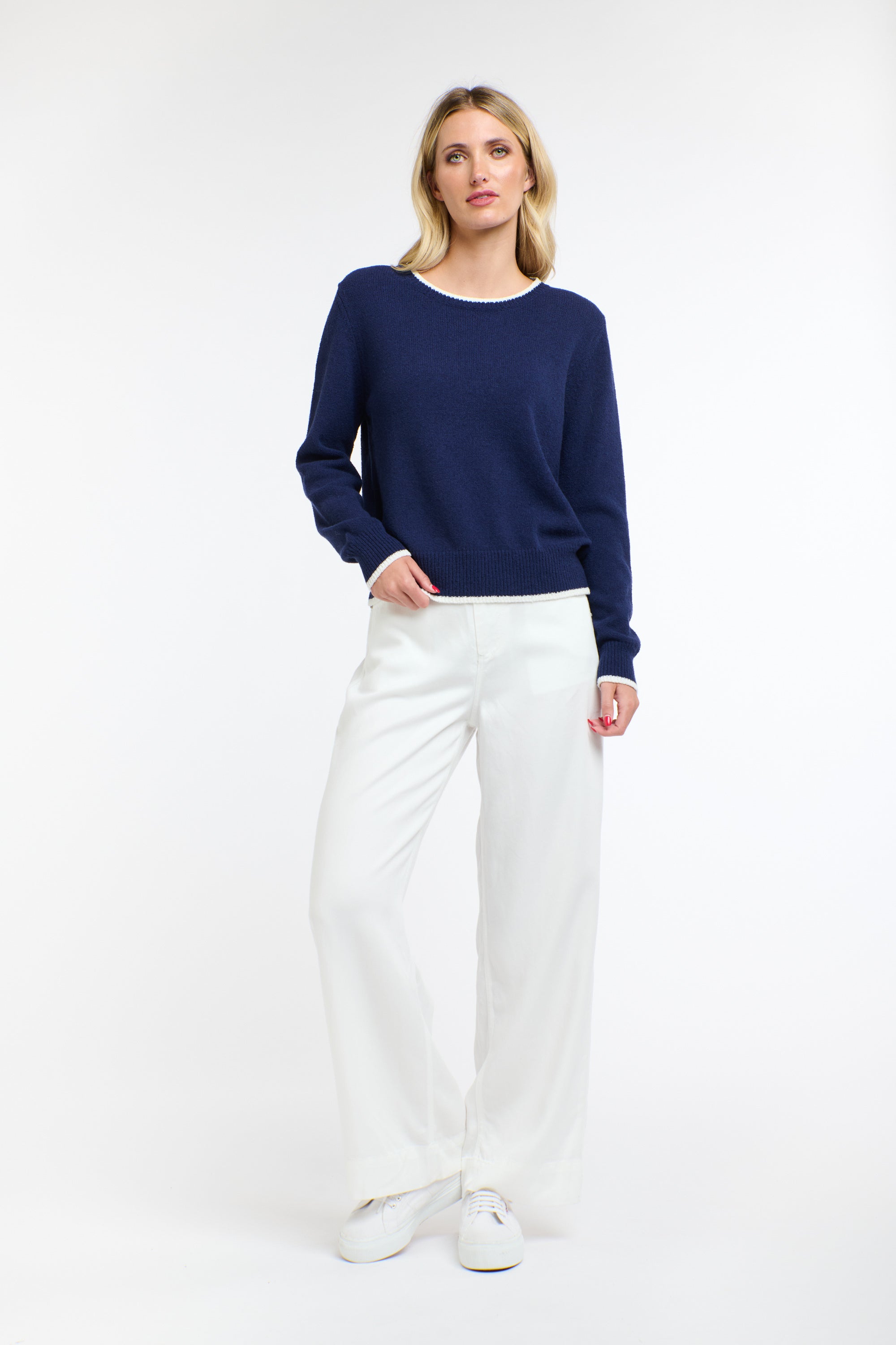 BAKER BOUCLE KNIT NAVY