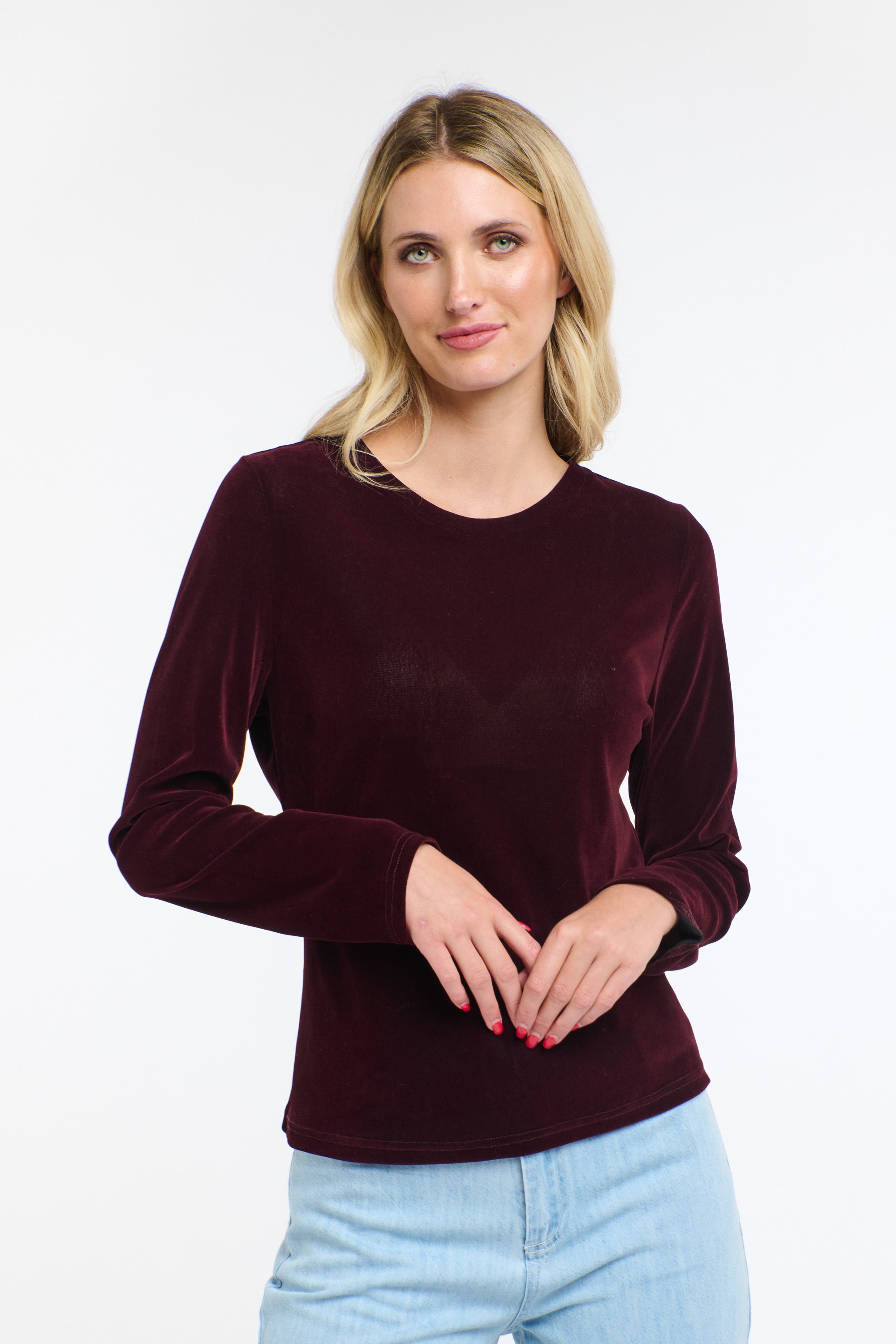 VELVET UNDERGROUND TOP BURGUNDY