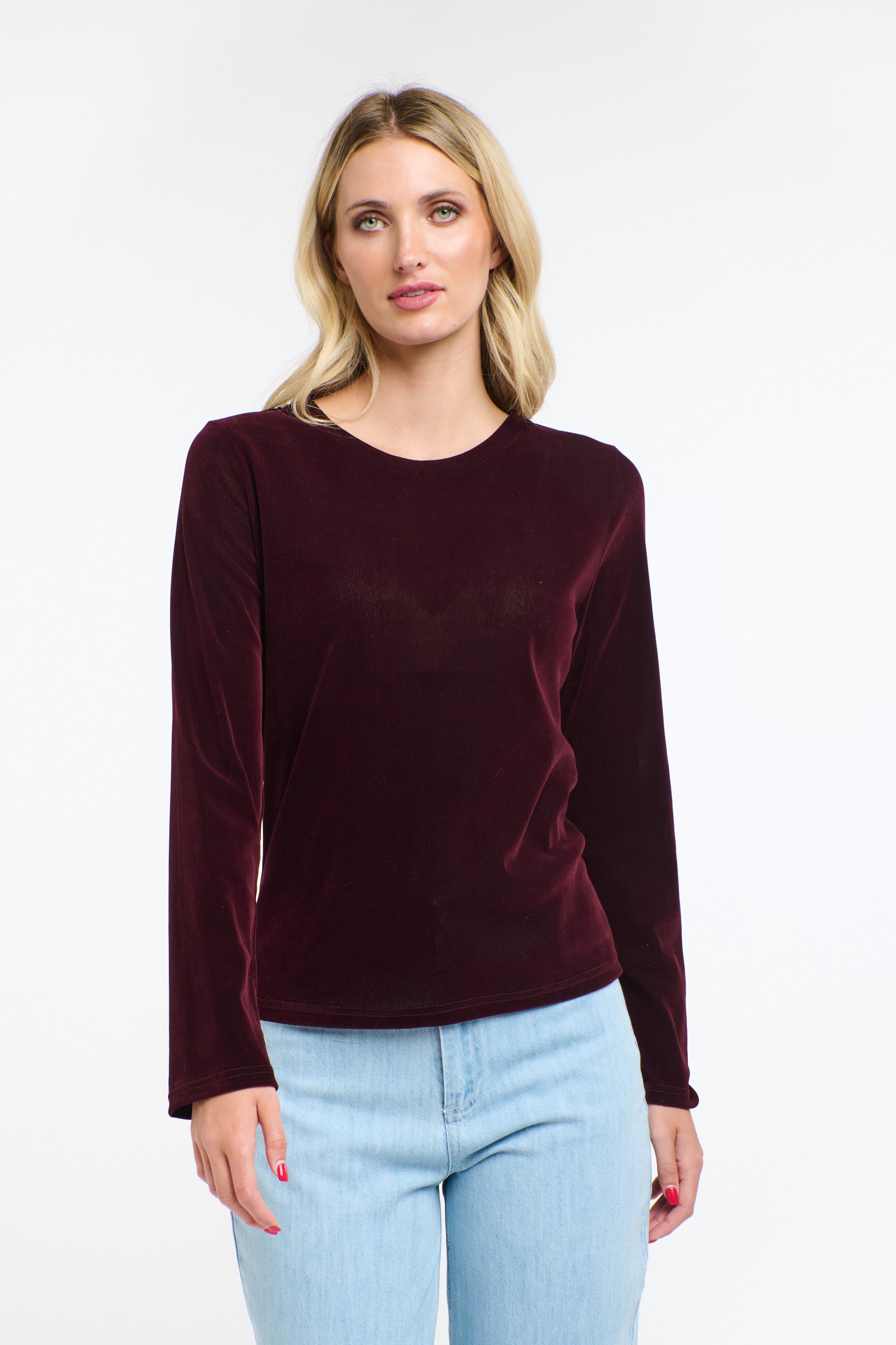 VELVET UNDERGROUND TOP BURGUNDY