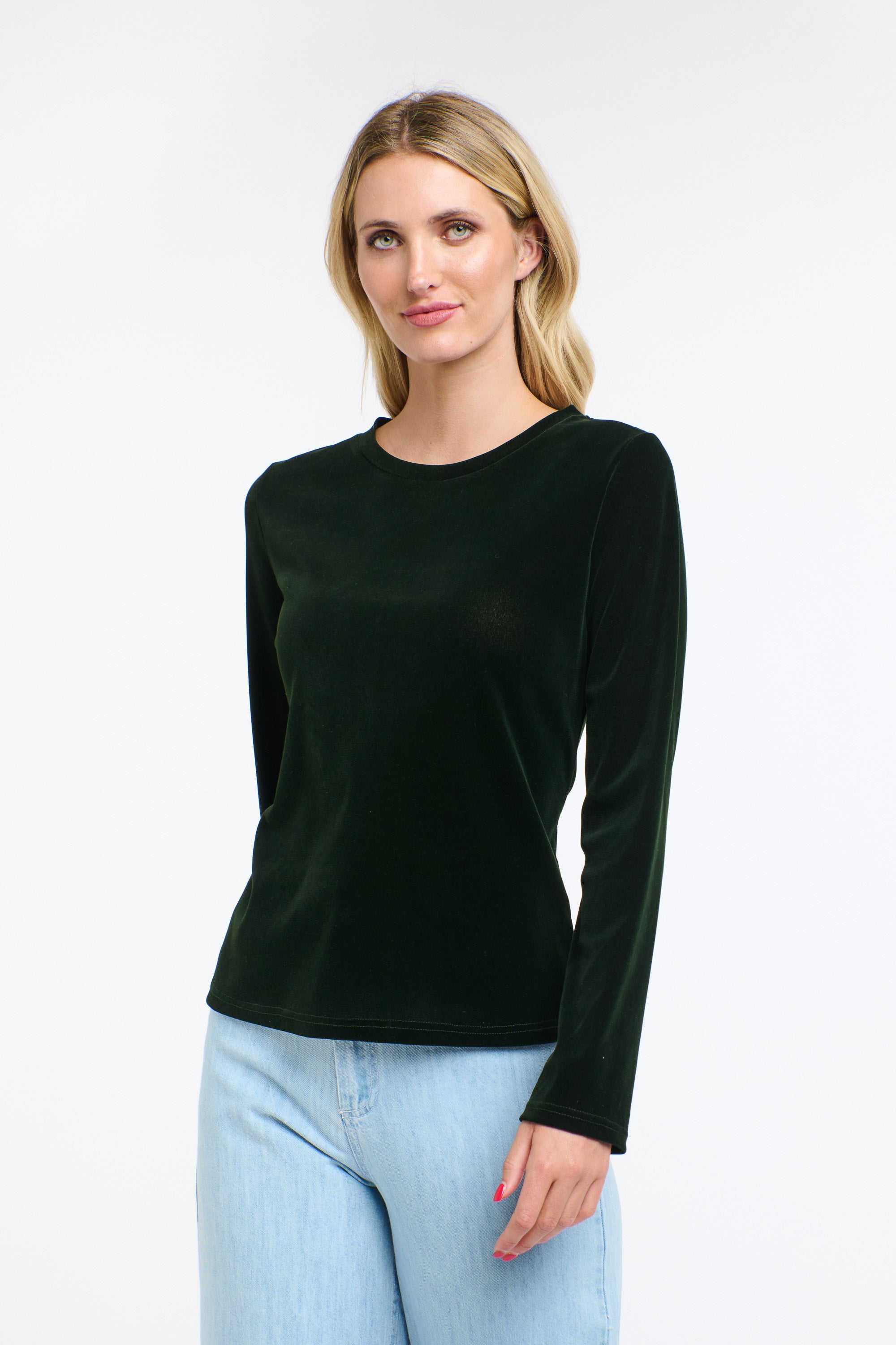 VELVET UNDERGROUND TOP DARK GREEN
