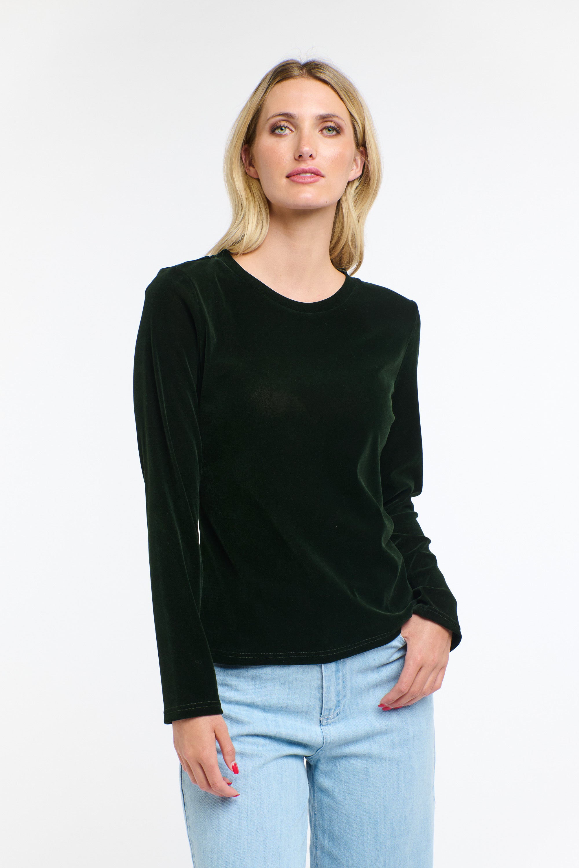 VELVET UNDERGROUND TOP DARK GREEN