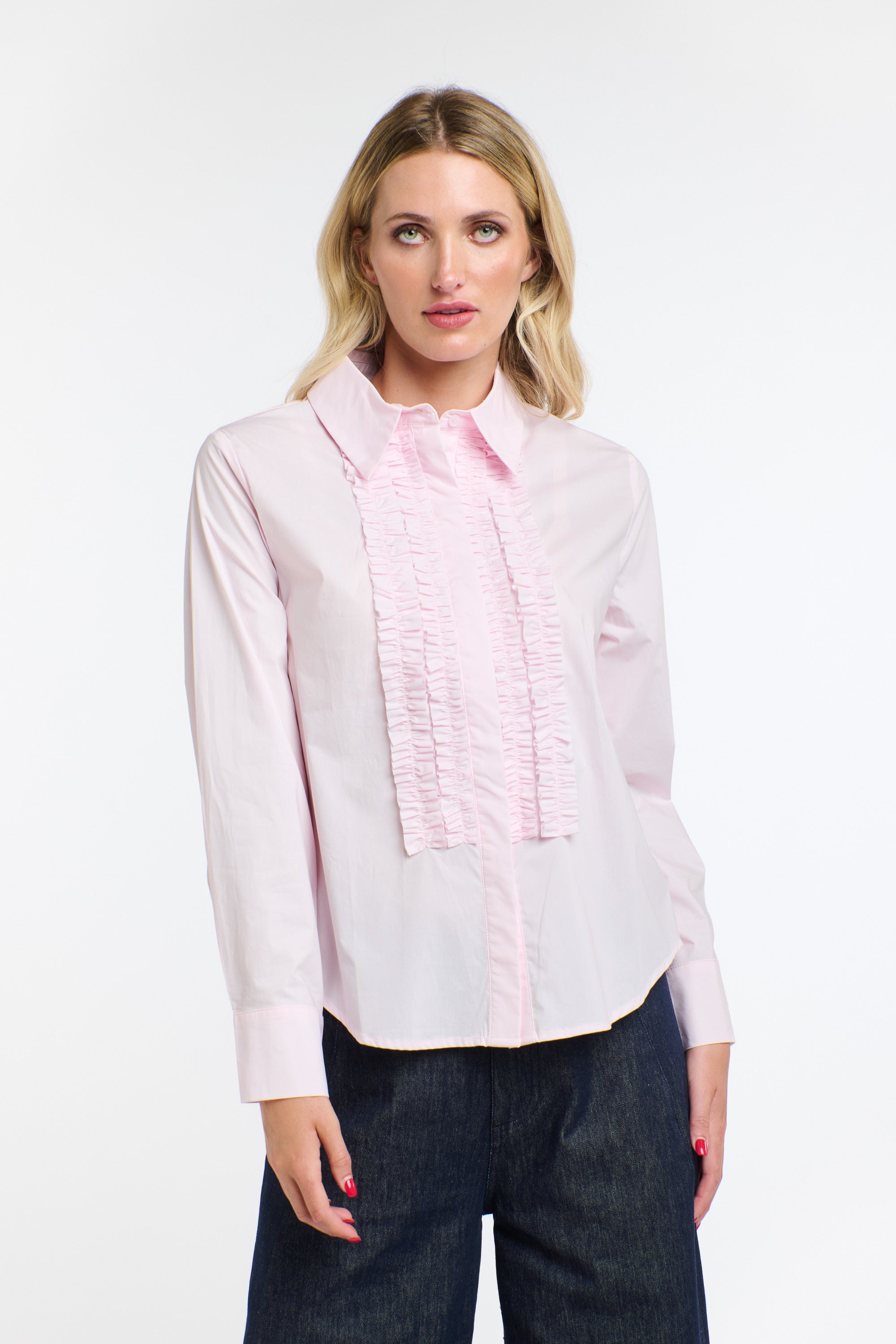 TUXEDO SHIRT SOFT PINK