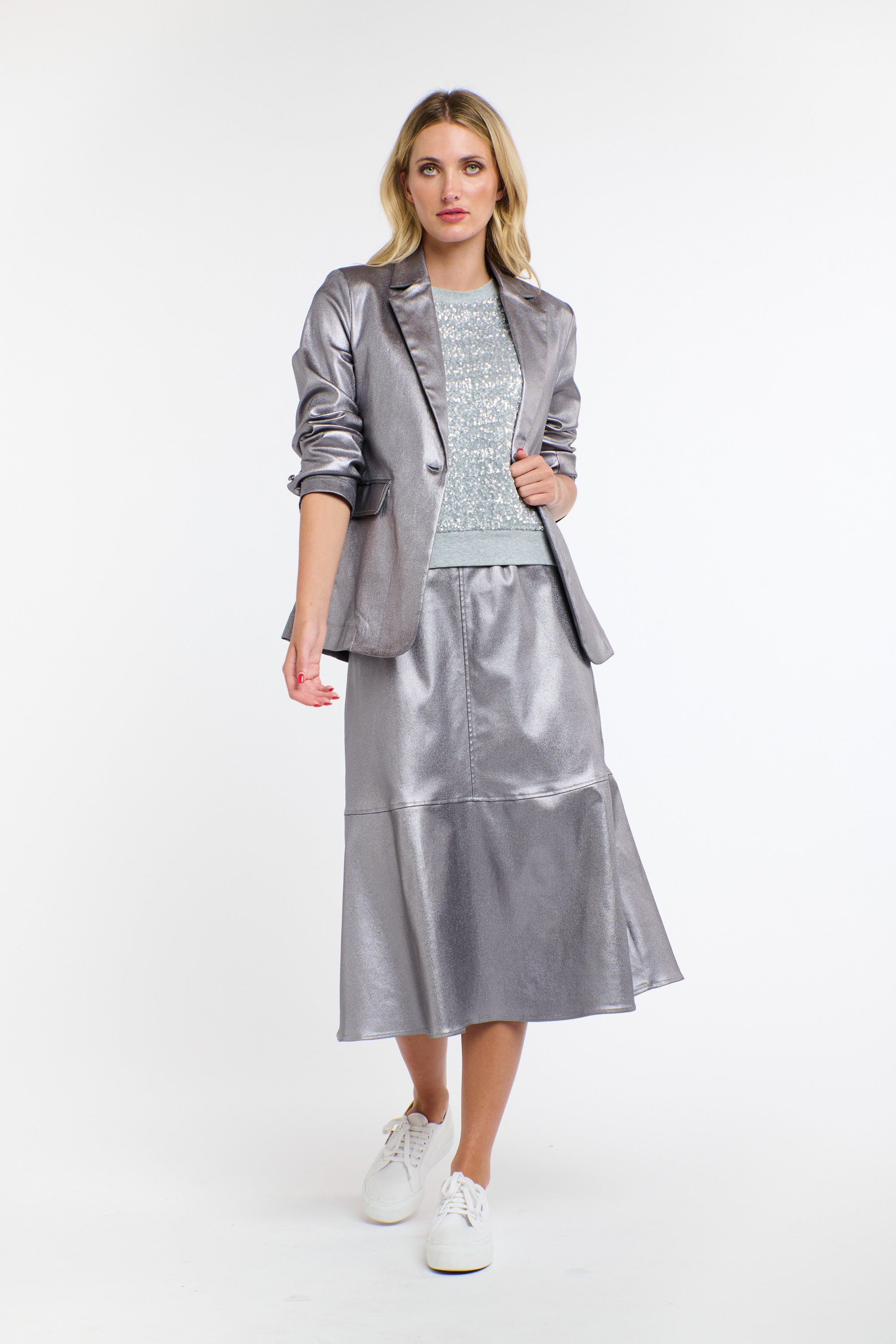 SHINE YOUR WAY SKIRT PEWTER