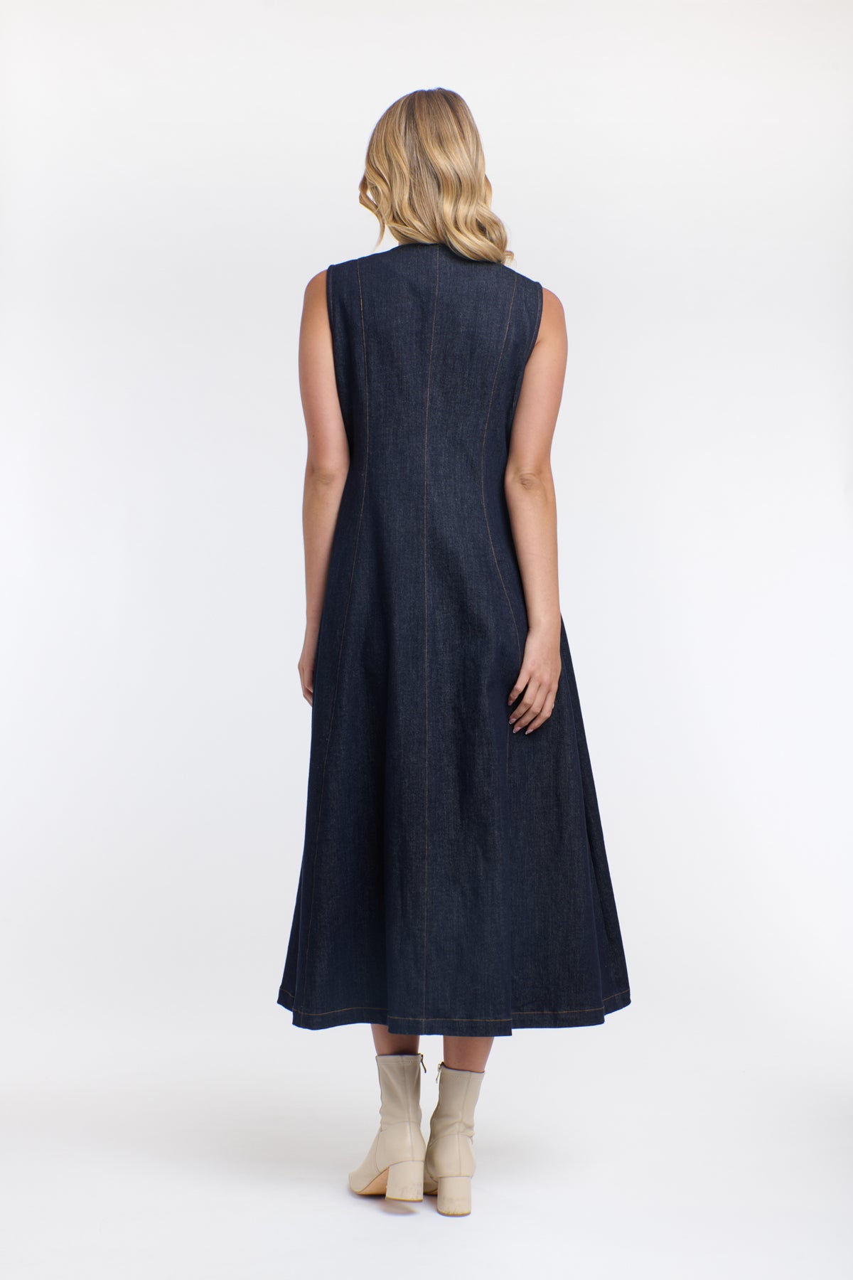 OLSEN DENIM ZIP DRESS
