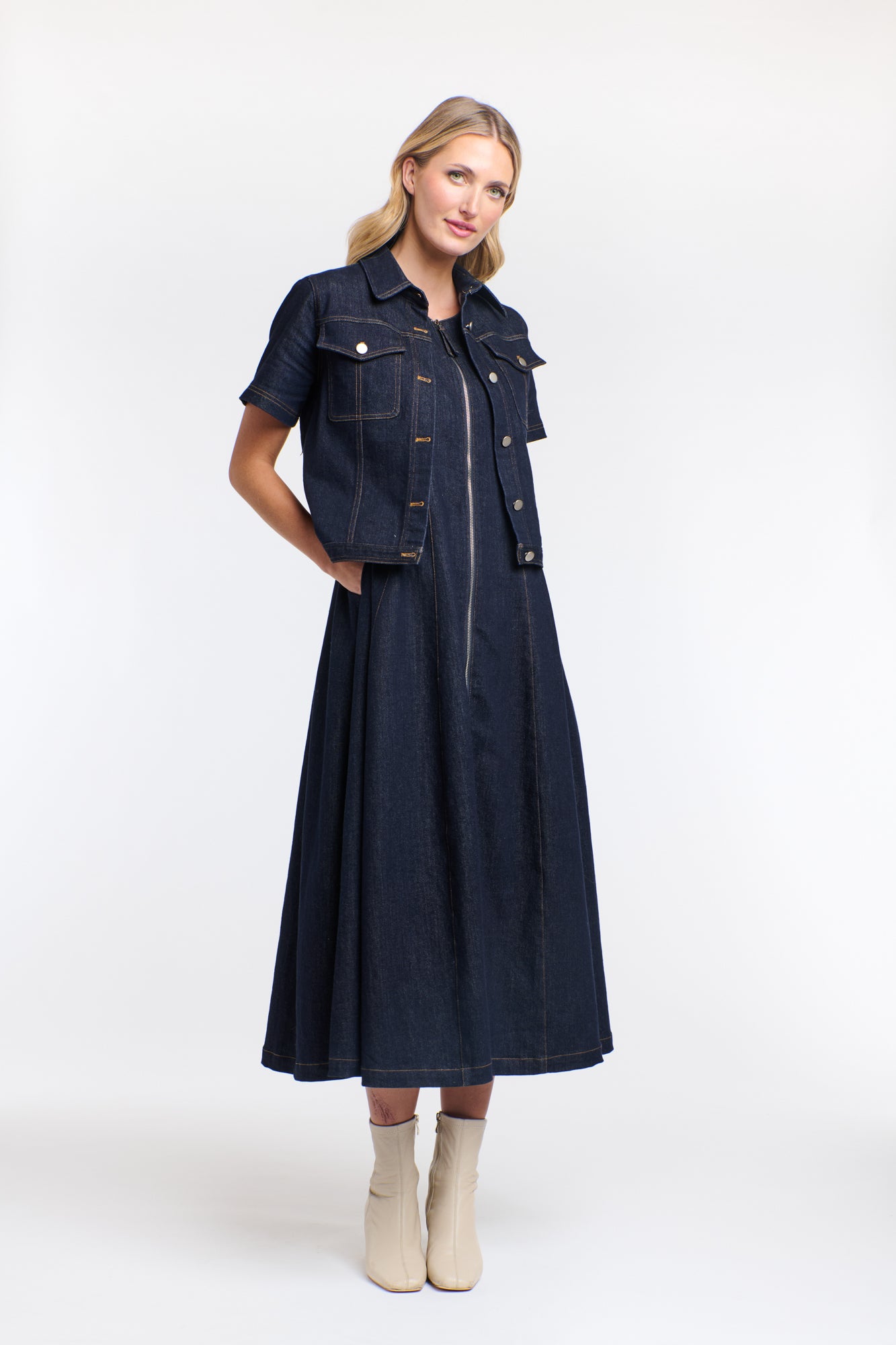 RAFFI SHORT SLEEVE DENIM JACKET