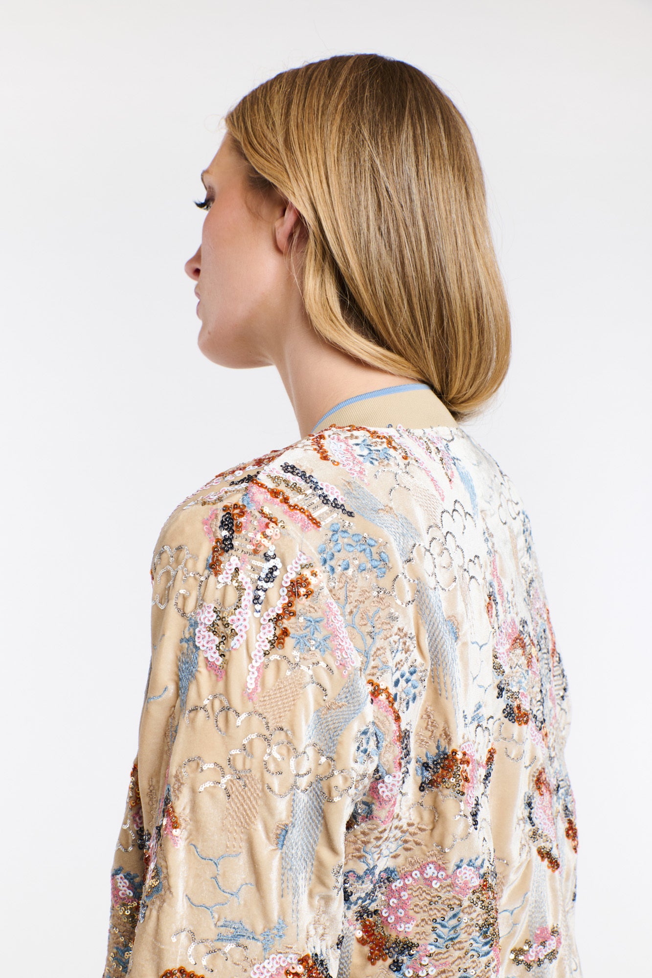 IVORY CHARM BOMBER JACKET