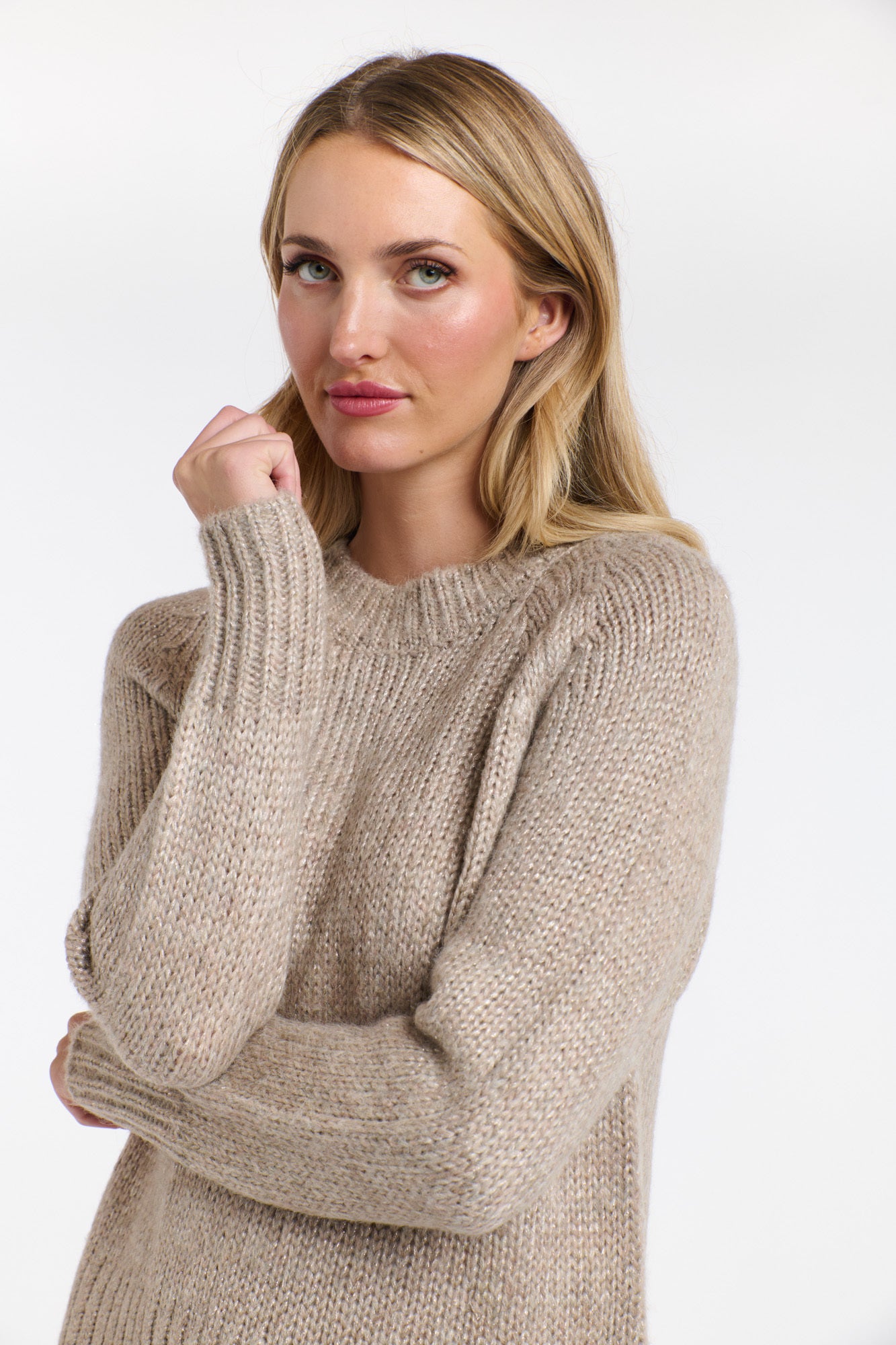 CLEO CHAMPAGNE LUREX KNIT