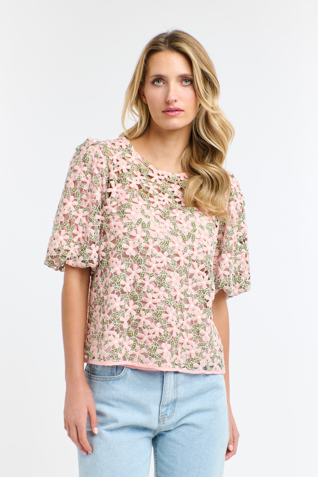 SECRET GARDEN TOP BLUSH FLORAL