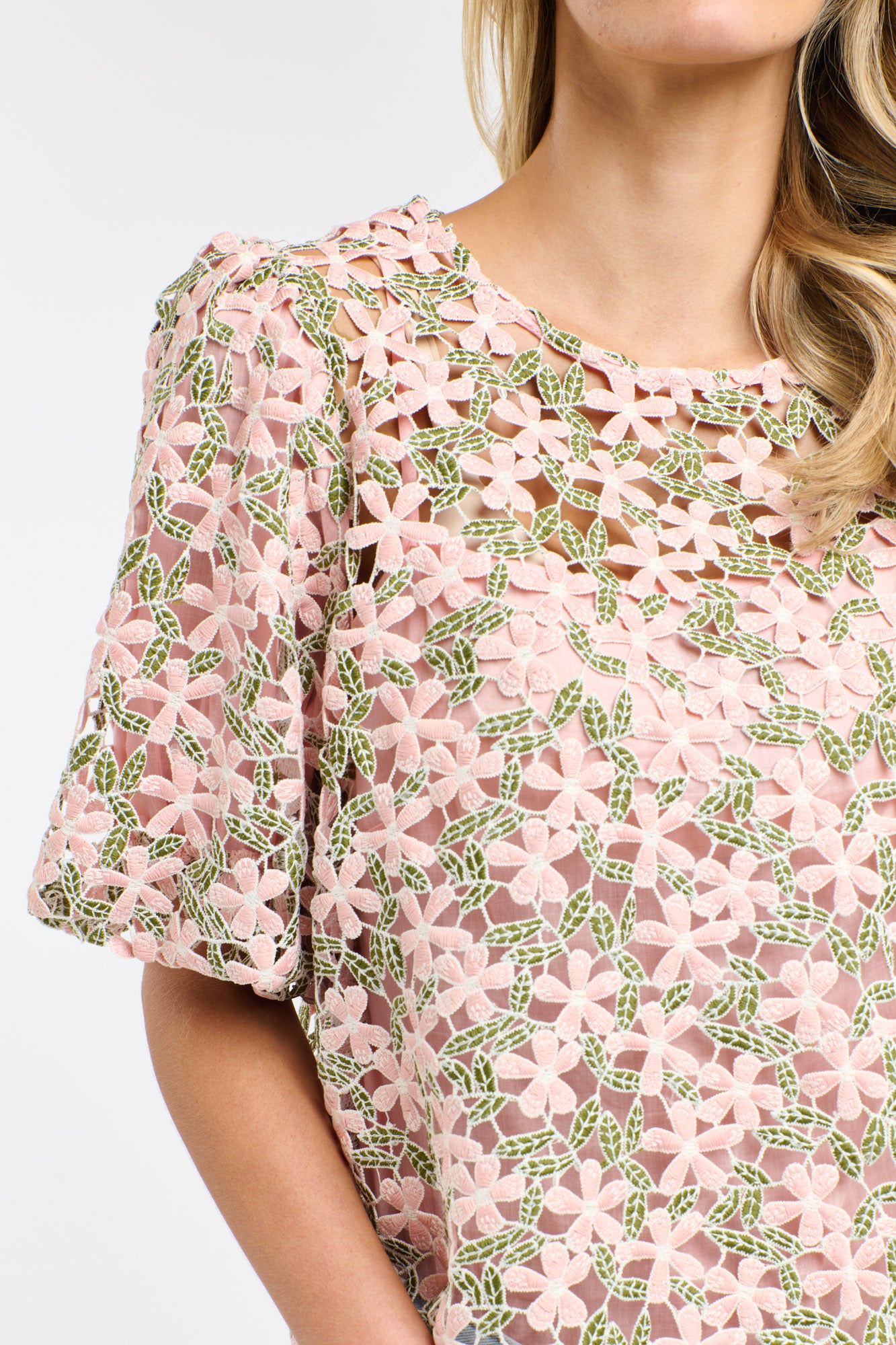 SECRET GARDEN TOP BLUSH FLORAL