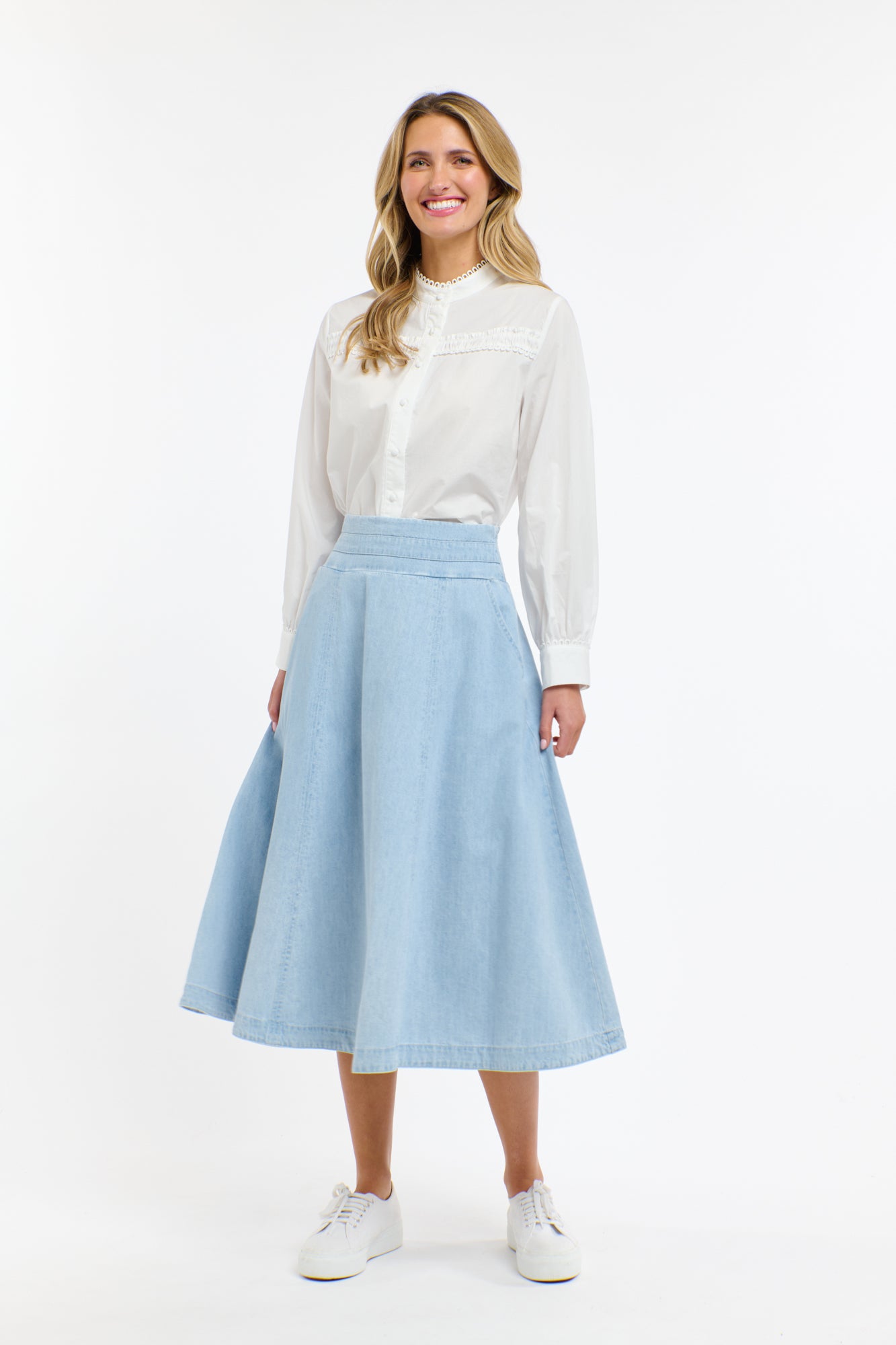 DAKOTA DENIM SKIRT (LW) LIGHT WASH