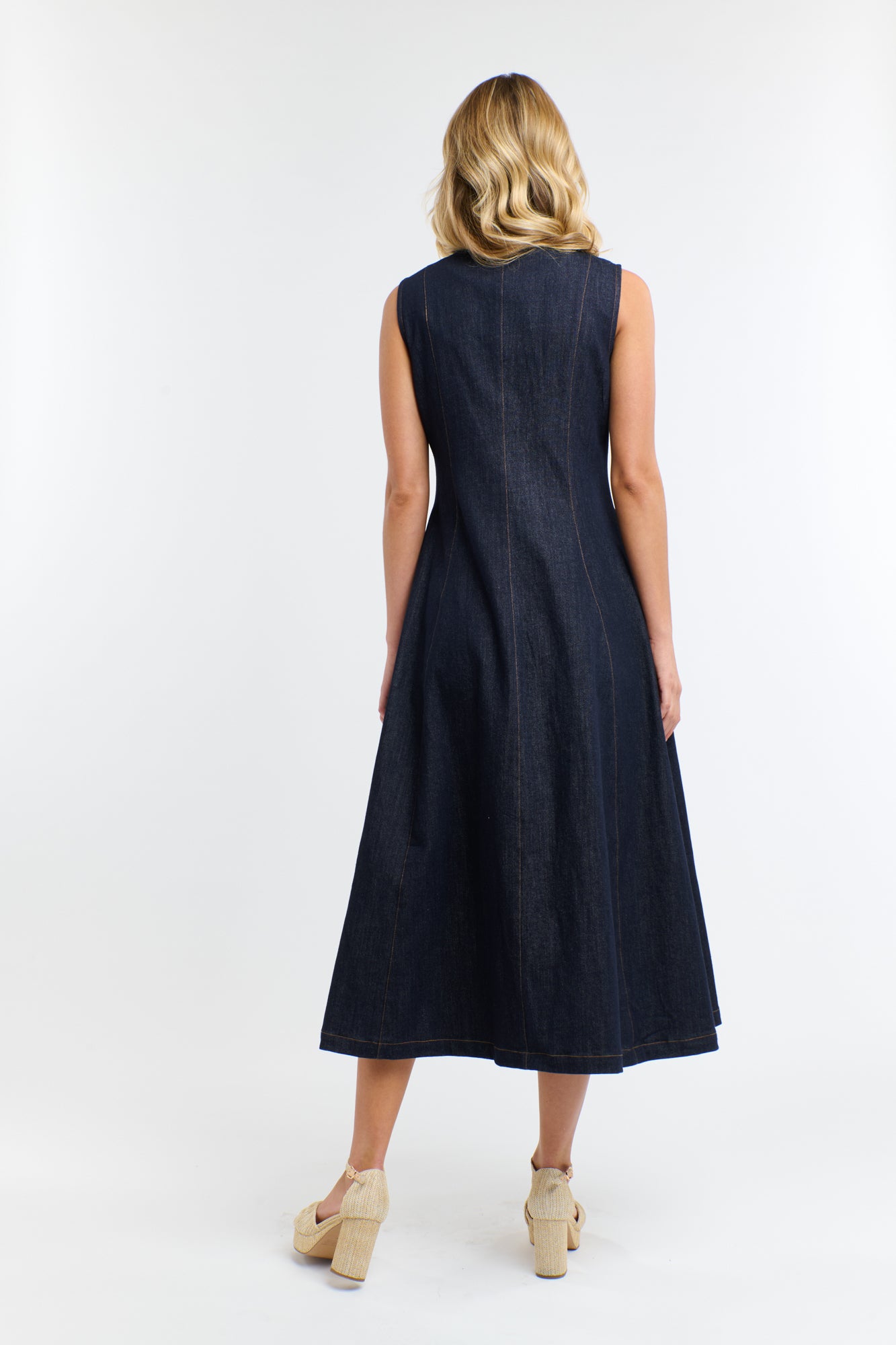 OLSEN DENIM ZIP DRESS
