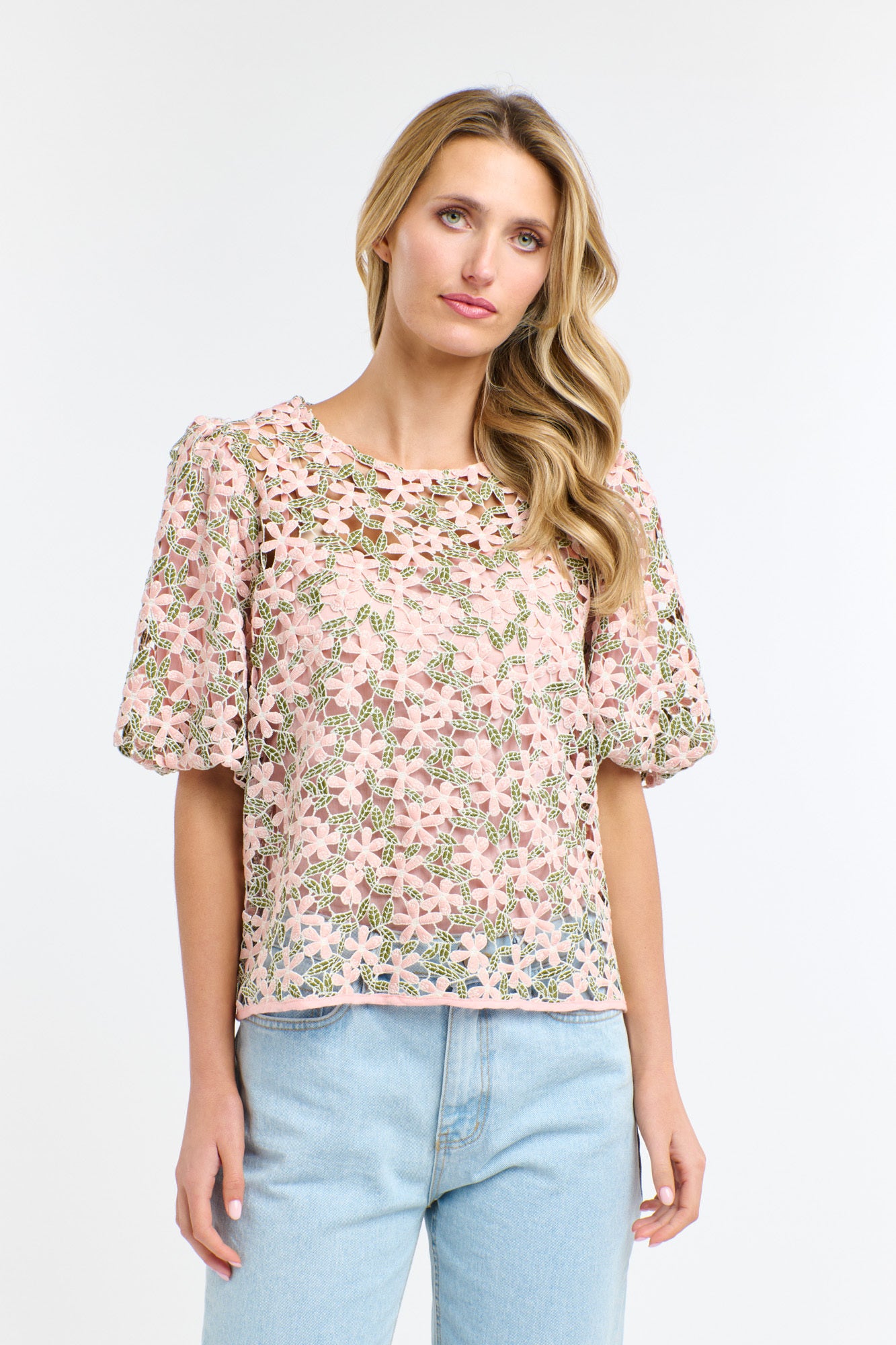 SECRET GARDEN TOP BLUSH FLORAL