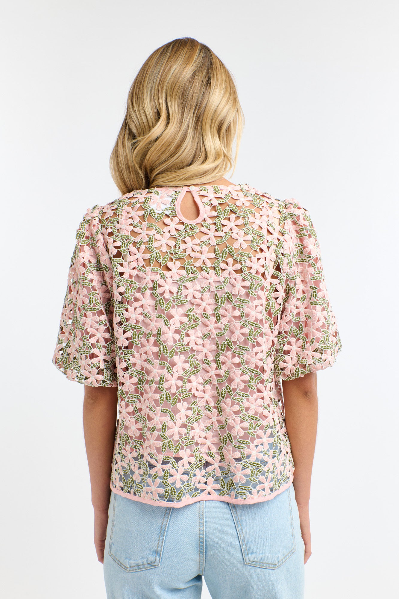 SECRET GARDEN TOP BLUSH FLORAL