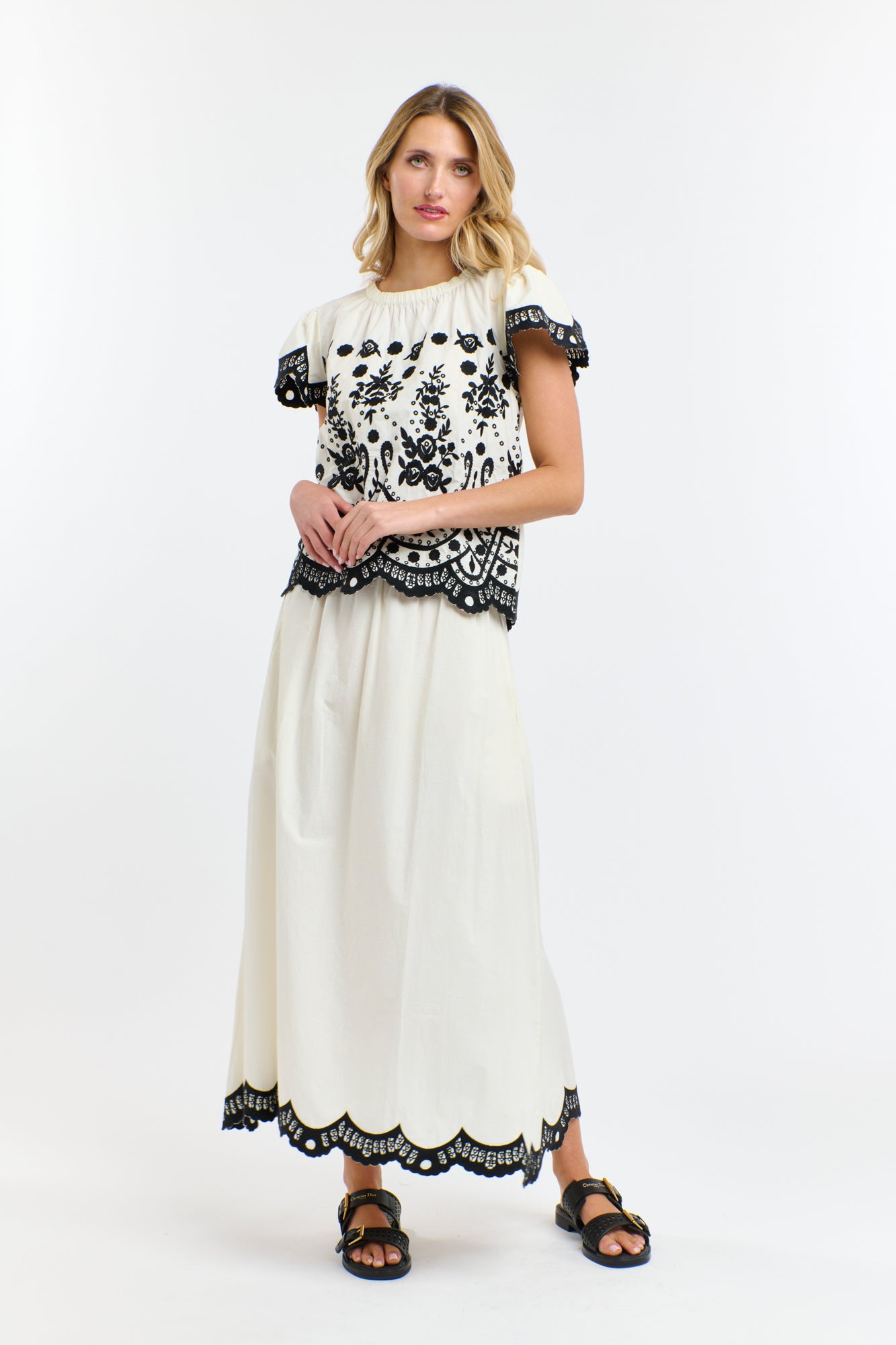 MARNI EMBROIDERED SKIRT