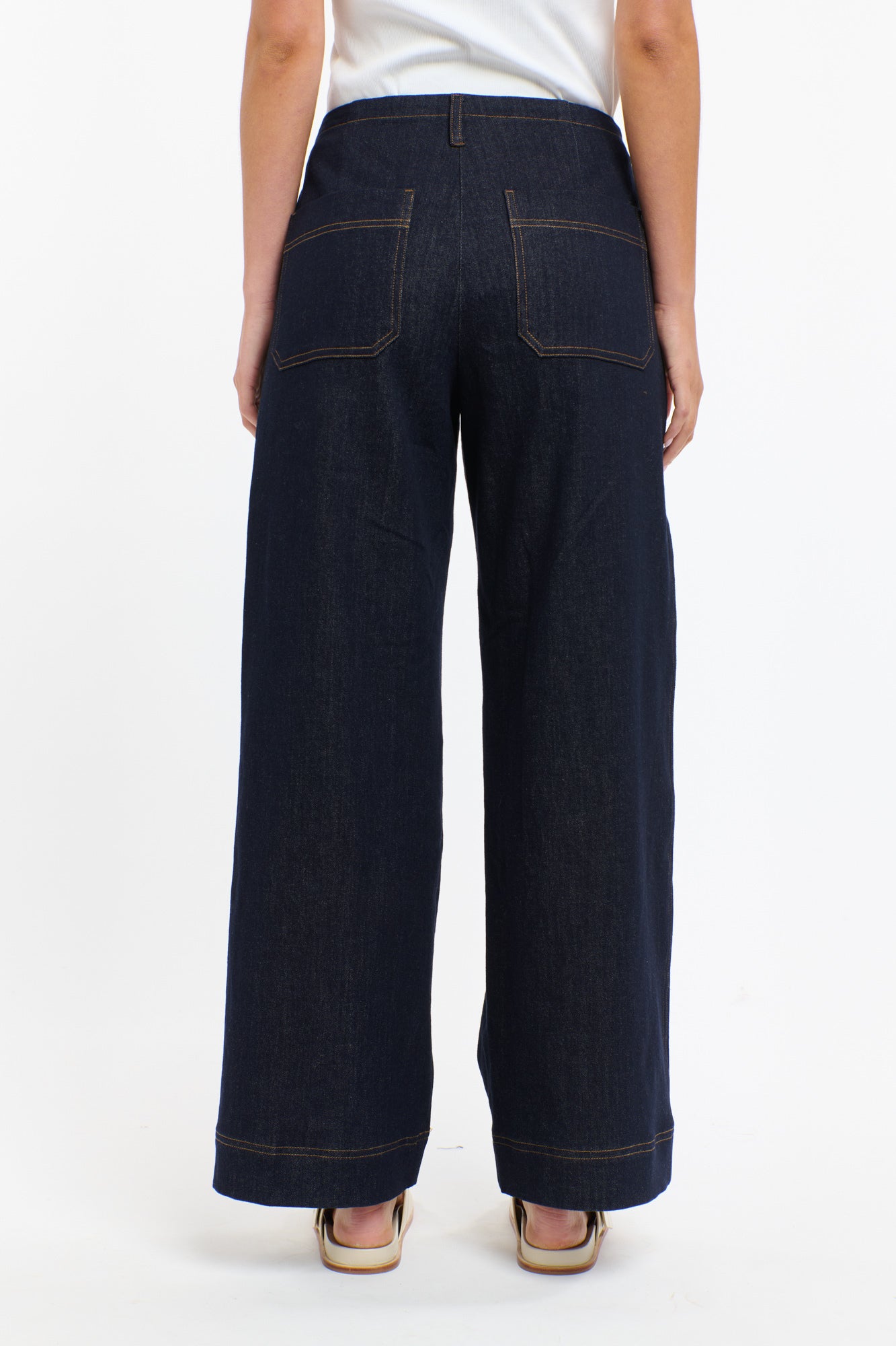 MISHA DRAWCORD DENIM PANTS
