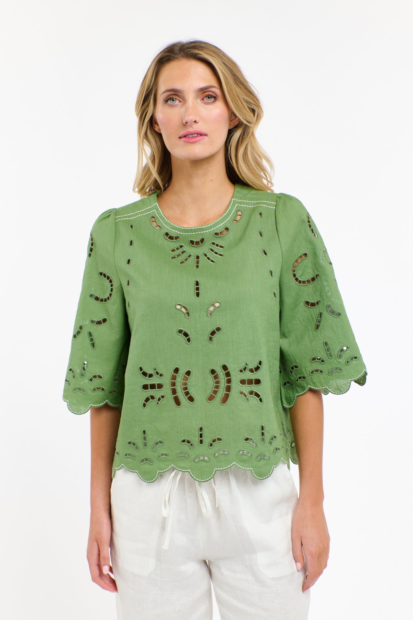 ANNIE EMBROIDERED TOP