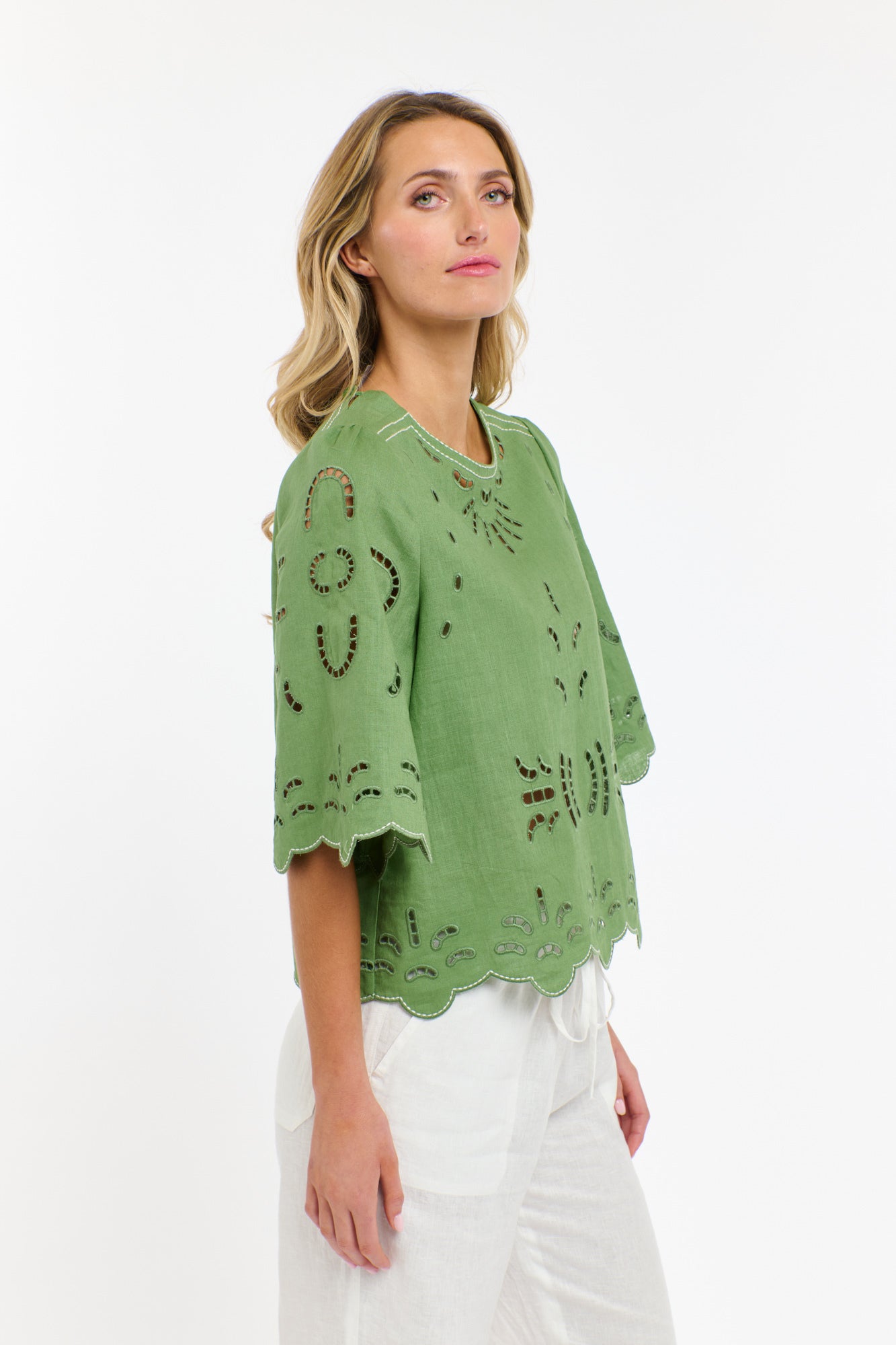 ANNIE EMBROIDERED TOP