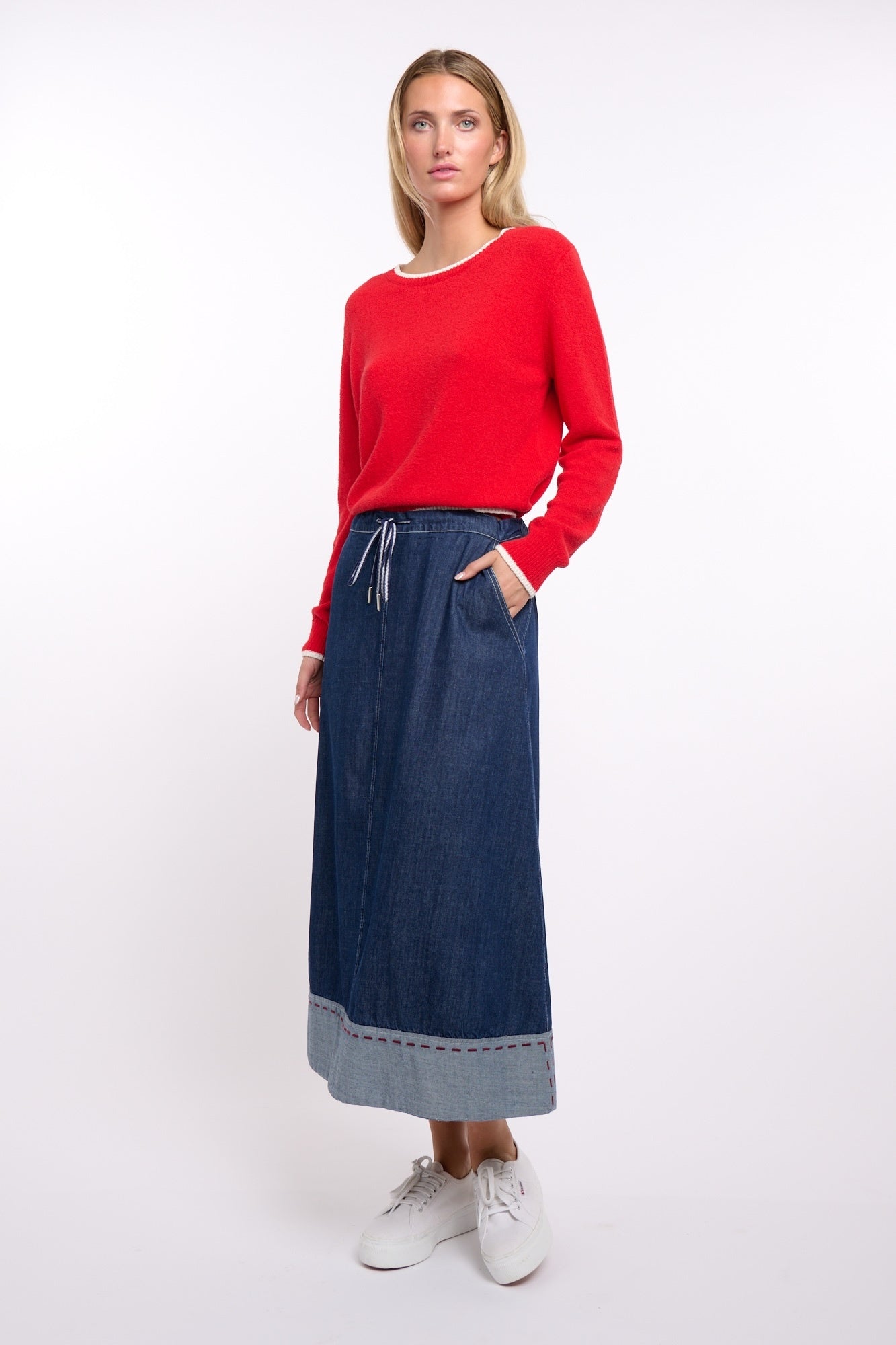 EASTON RED STITCH SKIRT