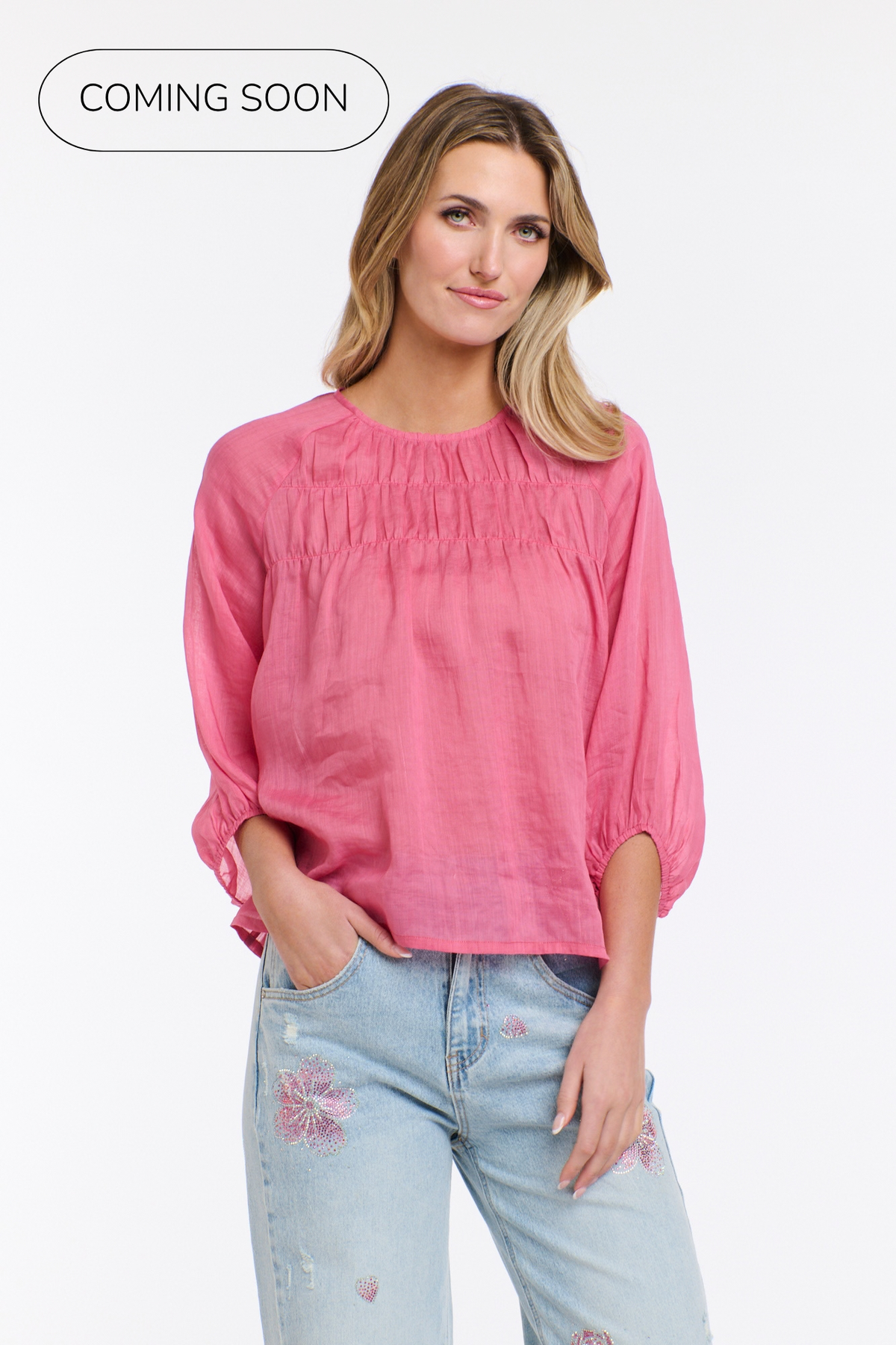 EDEN LIPSTICK SMOCK TOP